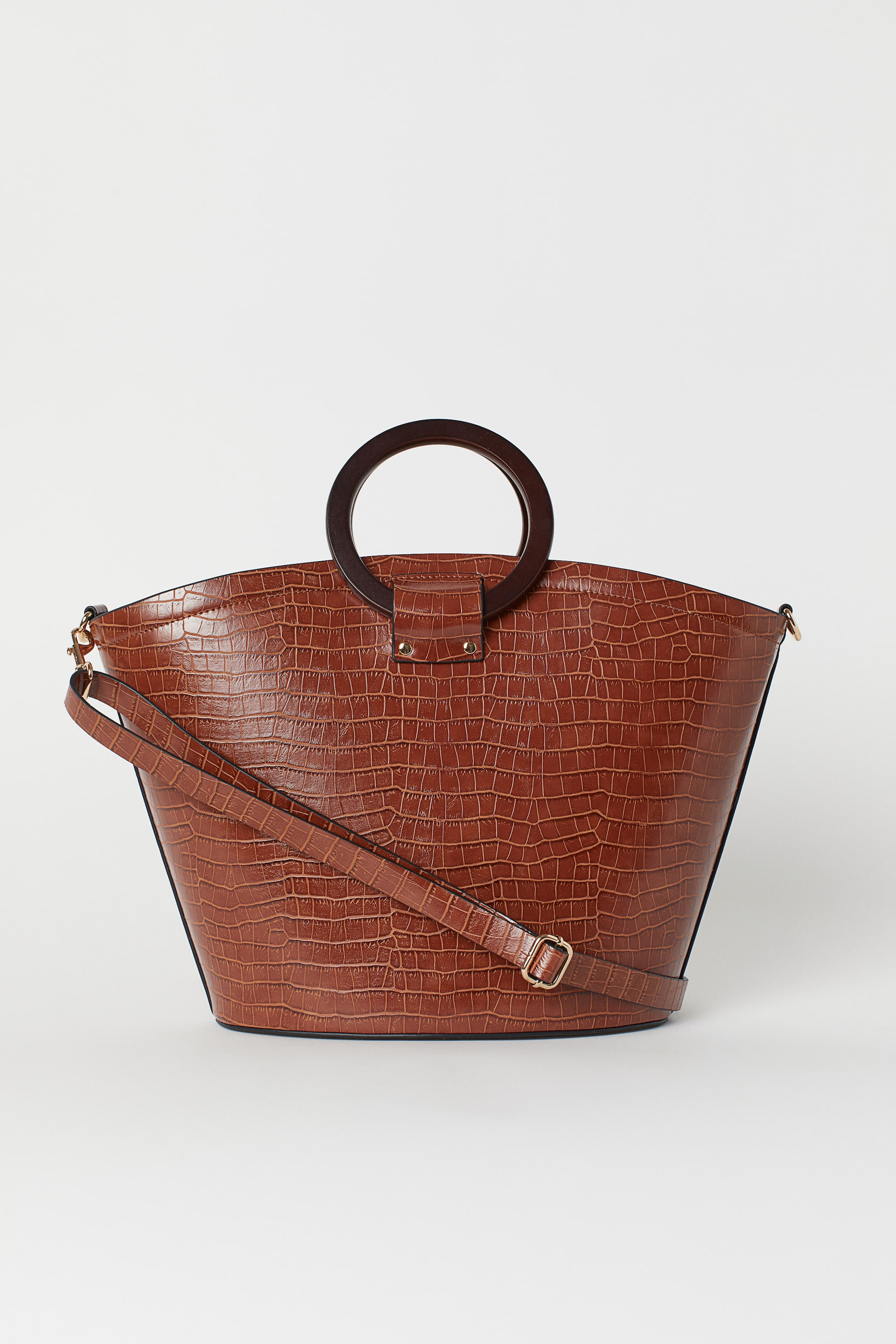 Sac shopping à motif croco