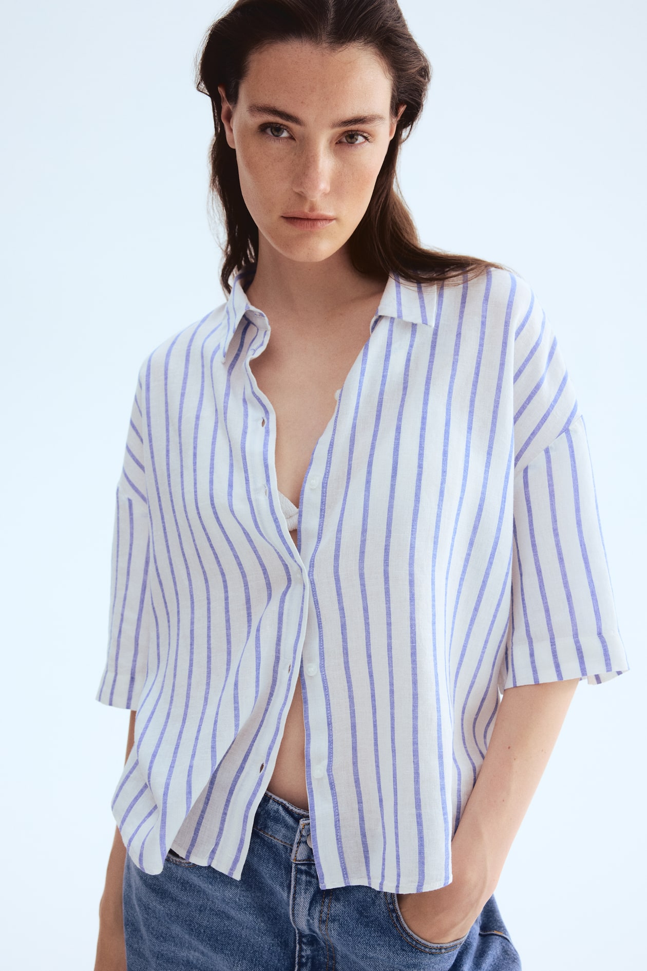 Linen-Blend Shirt - image 4