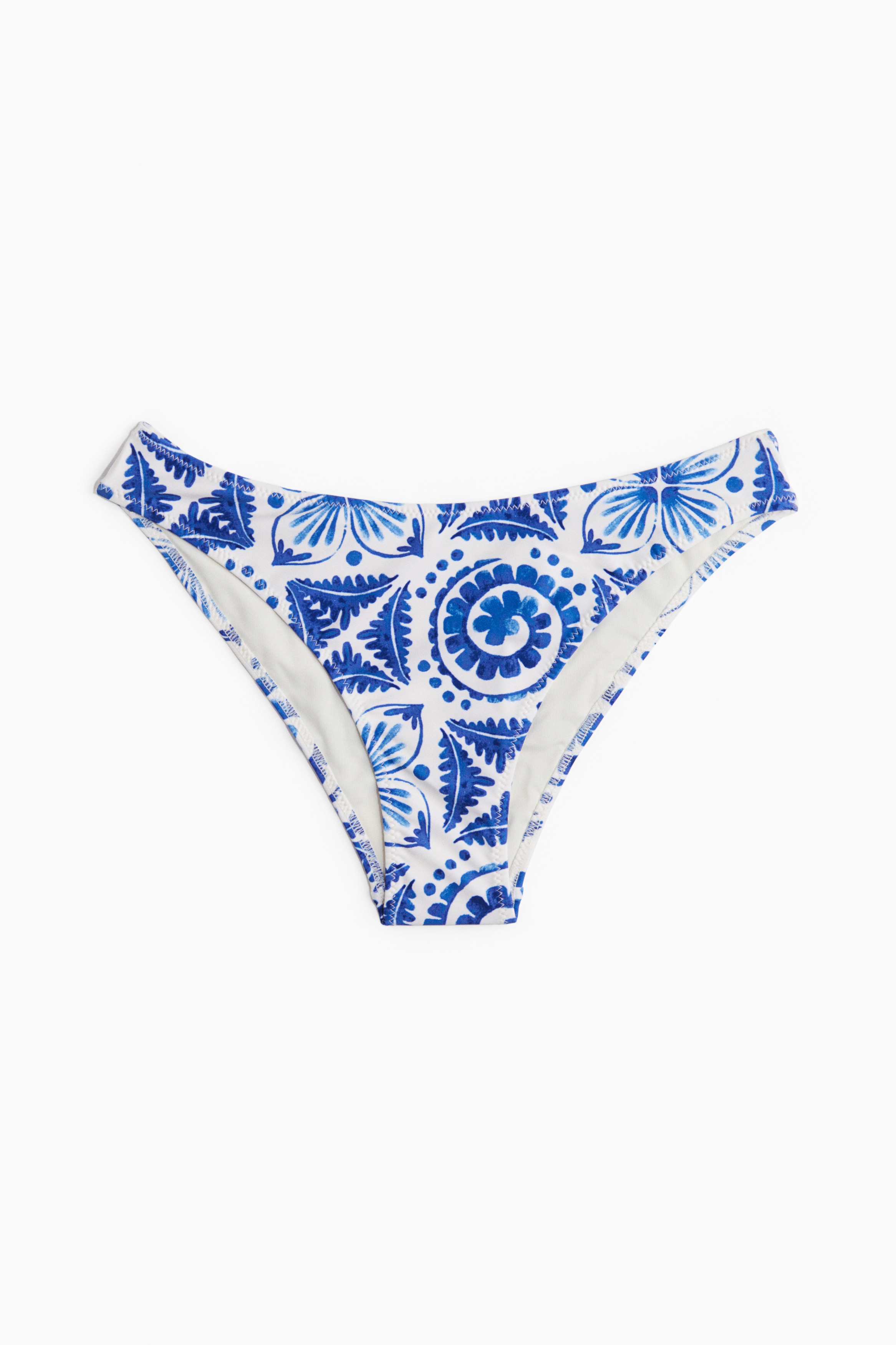 Cheeky Bikini Bottoms - White/Blue pattern/White/Blue