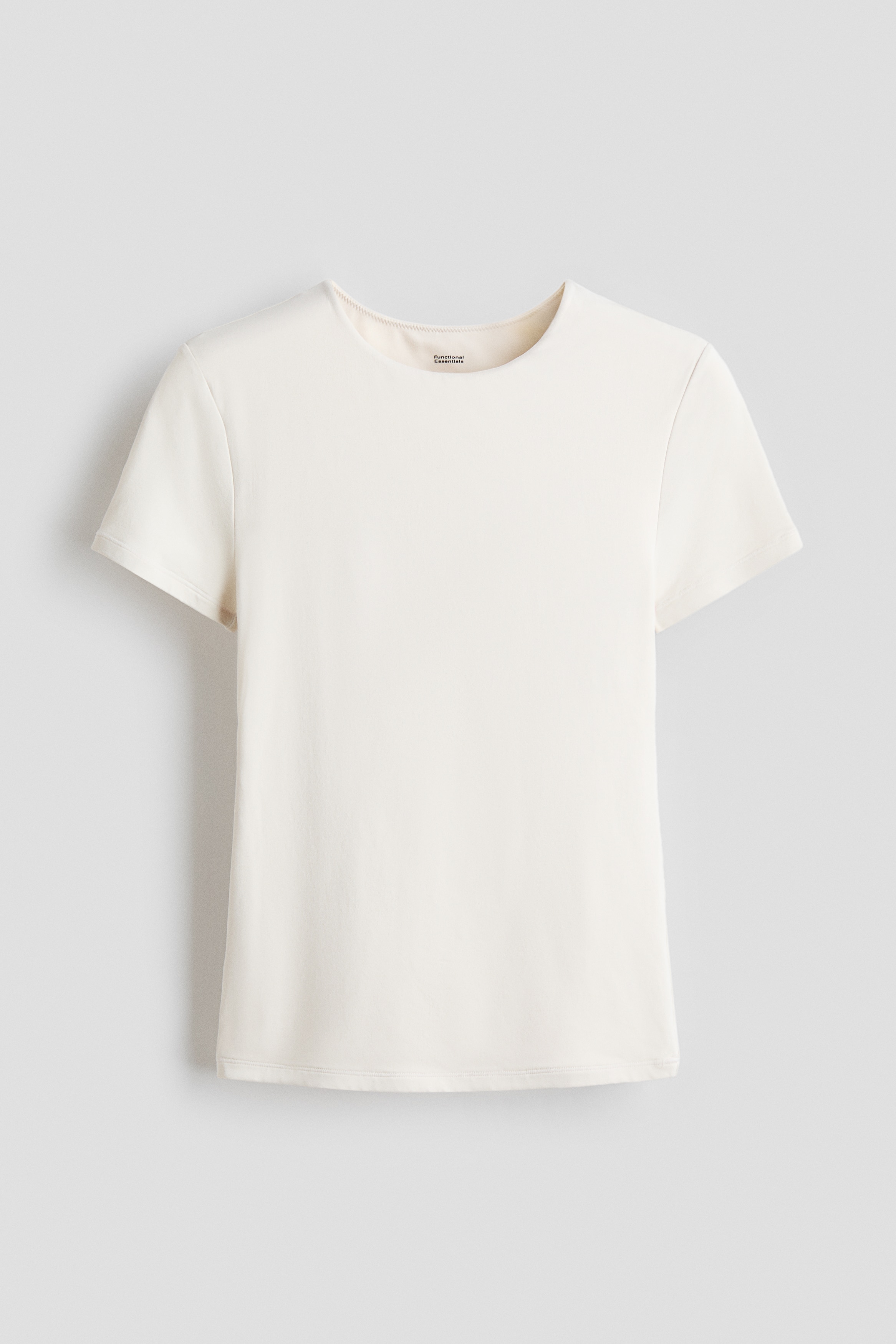 Sculpting T-Shirt - Cream/Dark brown/Black