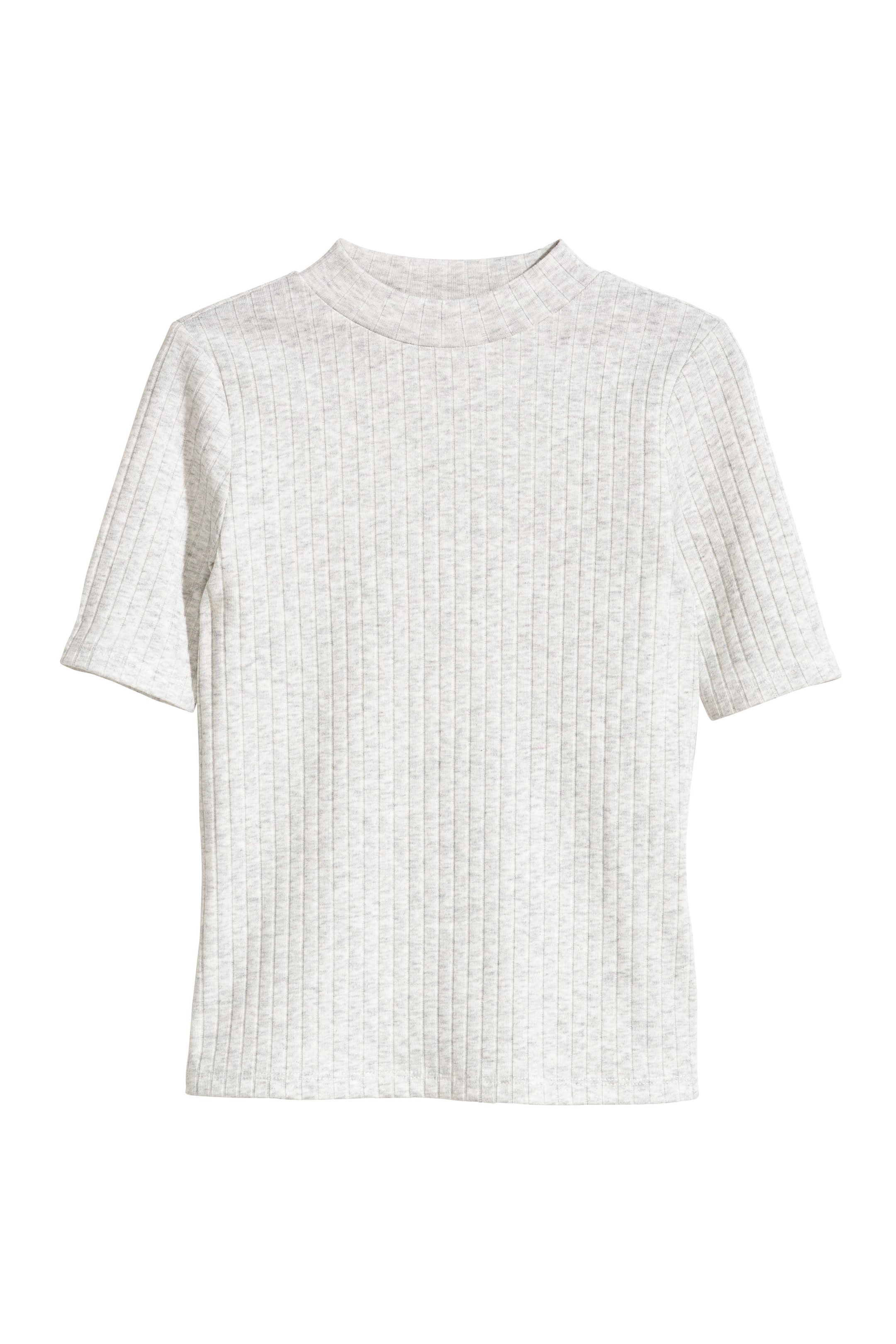 View larger image: Ribbed top - Light grey marl - Kids | H&M GB 1