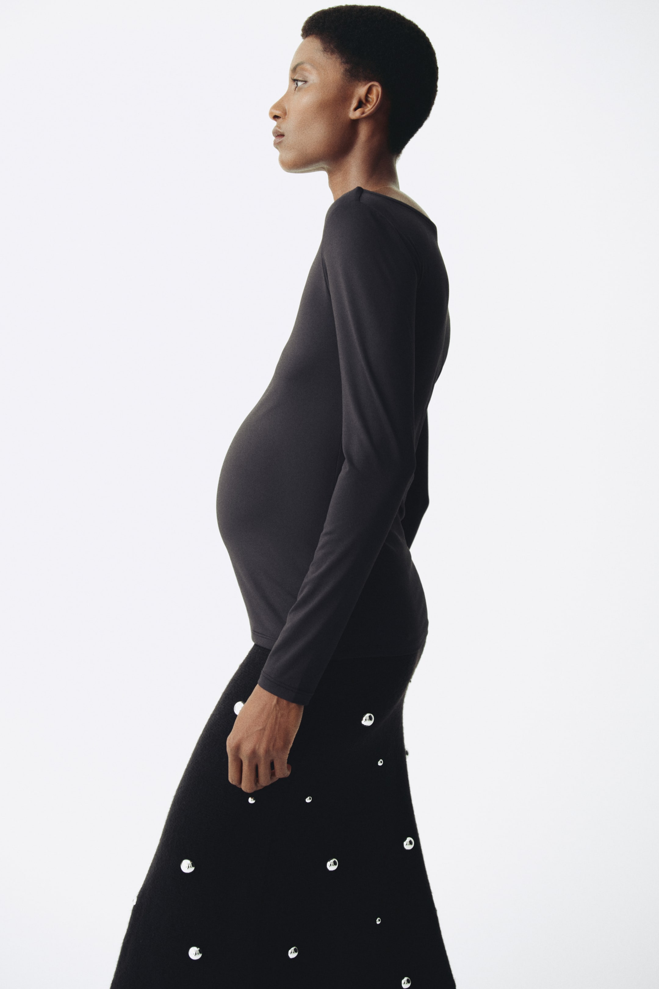 Prikaži veću sliku: MAMA Bluza sa čamac-izrezom - Crna - Ladies | H&M RS 3