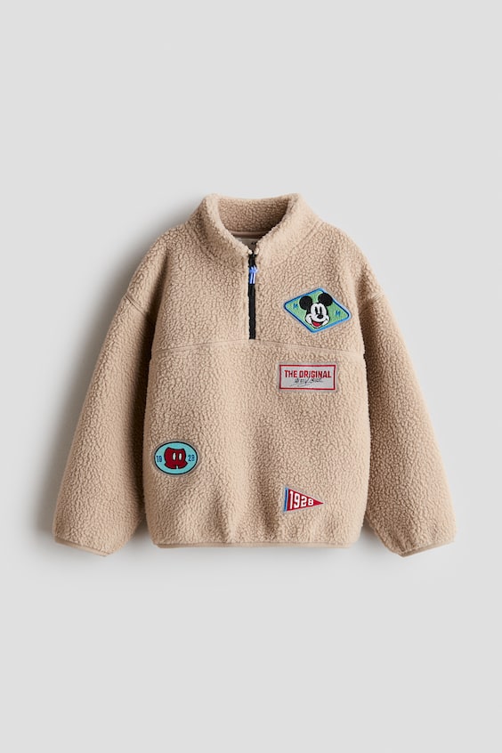 Детские худи H&M Teddy Fleece Half-Zip Sweatshirt