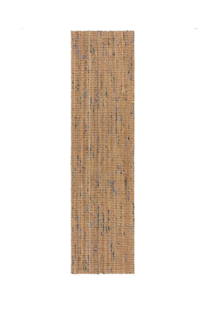 Matta Med Löpare I Jute Boucle - Naturlig/blå - 1