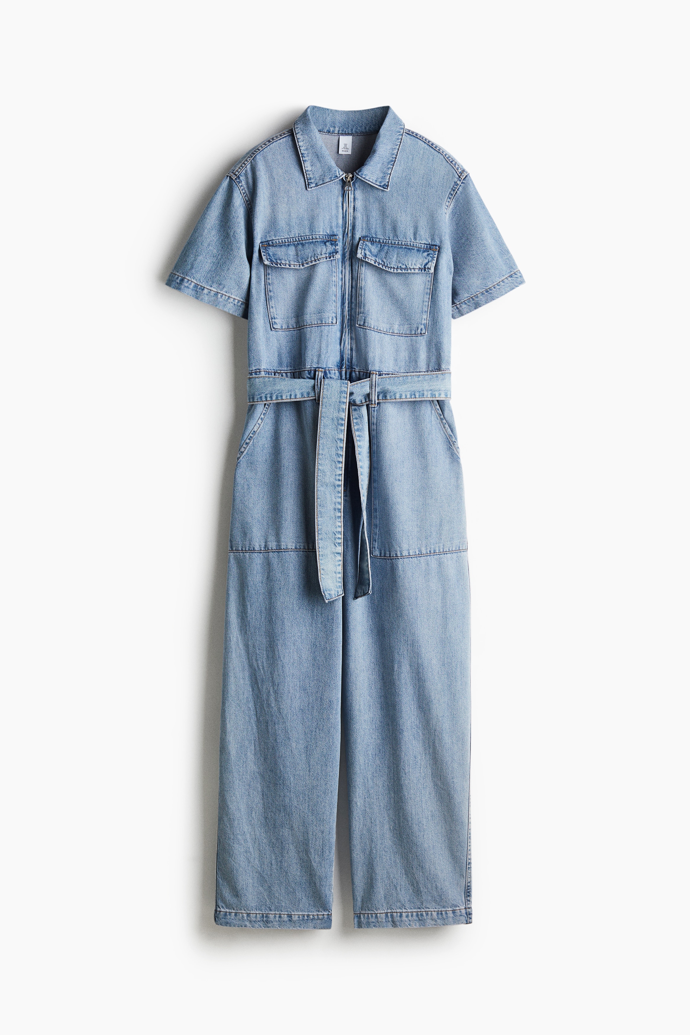 Mono boiler en denim - Azul denim claro/Azul denim