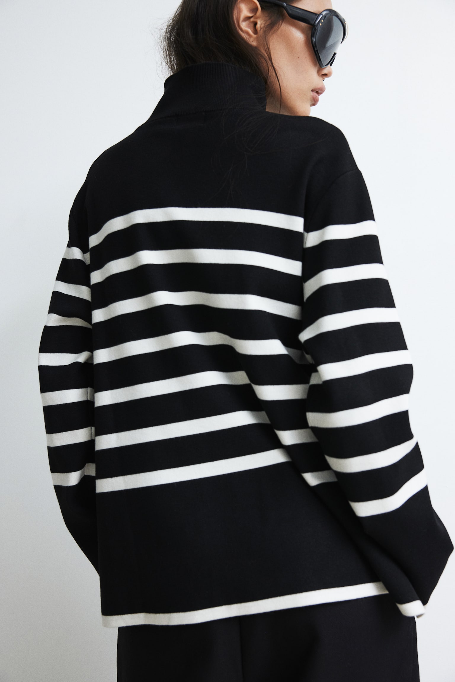 Turtleneck jumper - Black/Striped/White/Striped/Grey marl/Striped/Navy blue/Striped/White/Beige striped/Navy blue/Cream striped/Cream/Striped/Black/Striped - 5