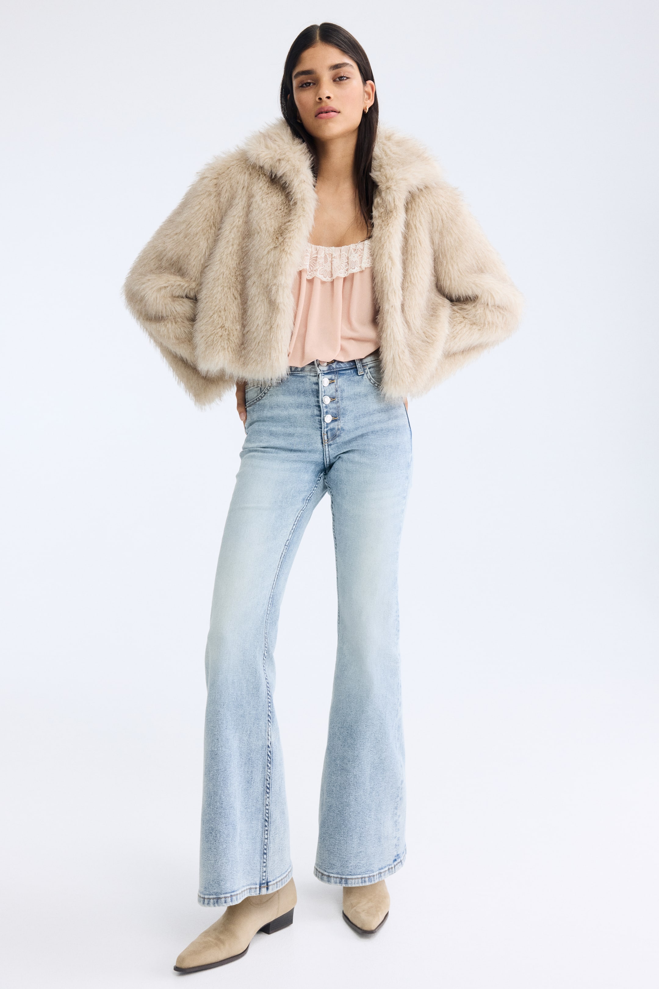 View larger image: Flared High Jeans - Light denim blue - Ladies | H&M US 1