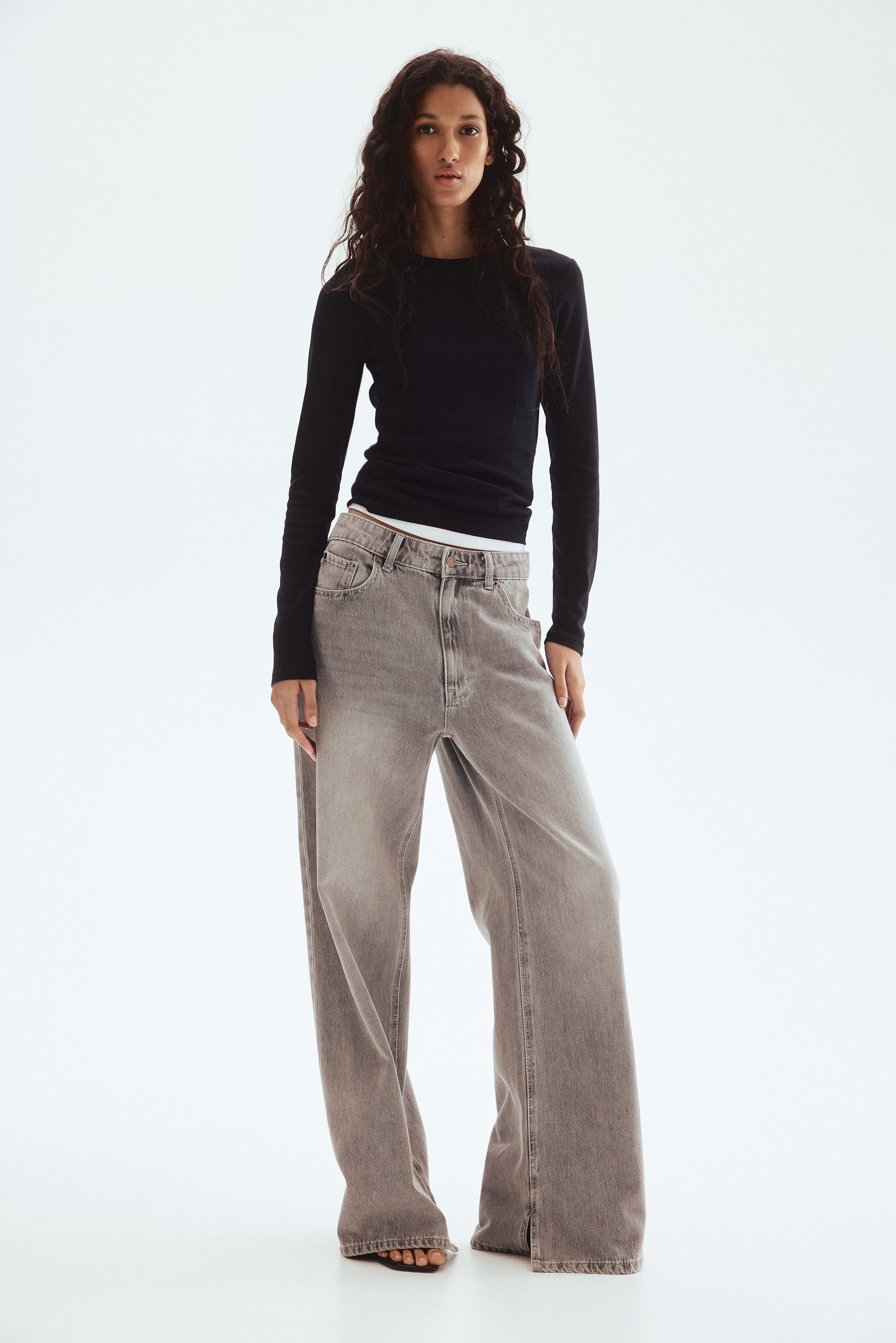 長袖ジャージートップス - ブラック - レディース | H&M JP