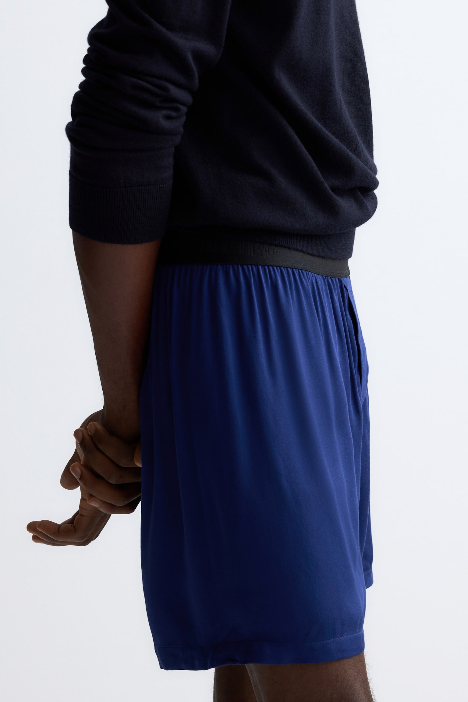 Satin boxer shorts - Dark blue/Black/Black - 6