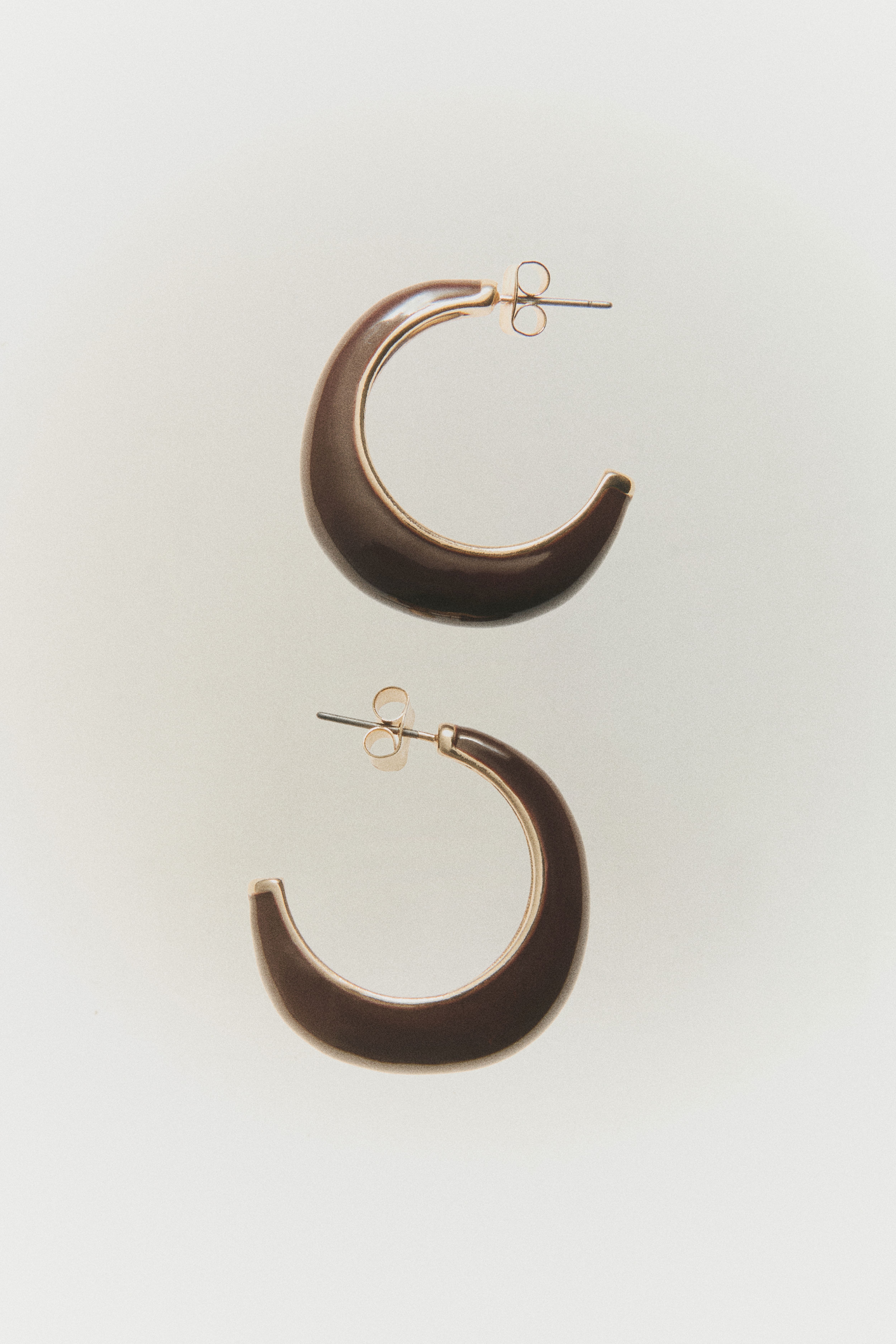 Two-Tone Hoop Earrings