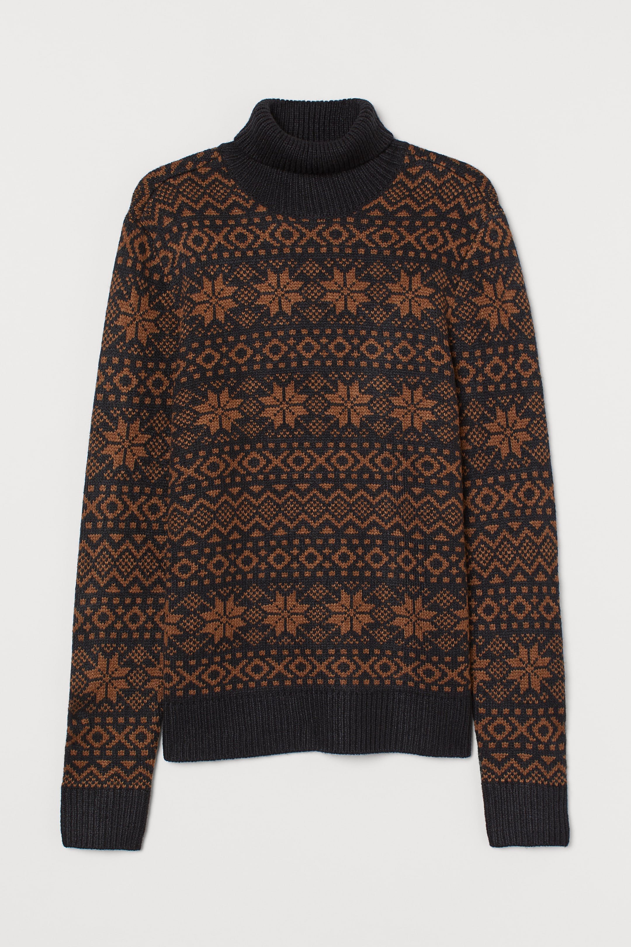 Jacquard-knit Turtleneck