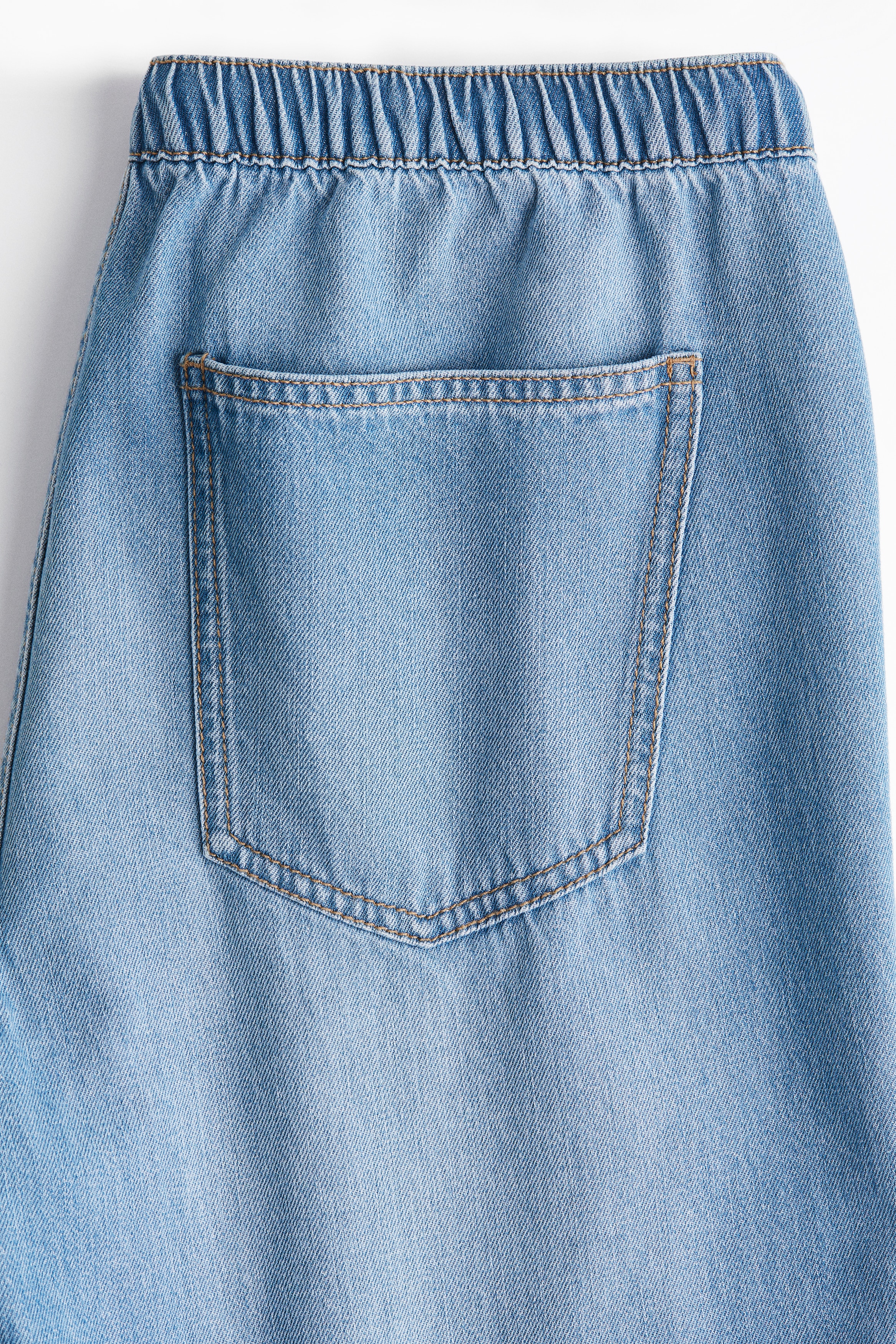 Denim drawstring trousers