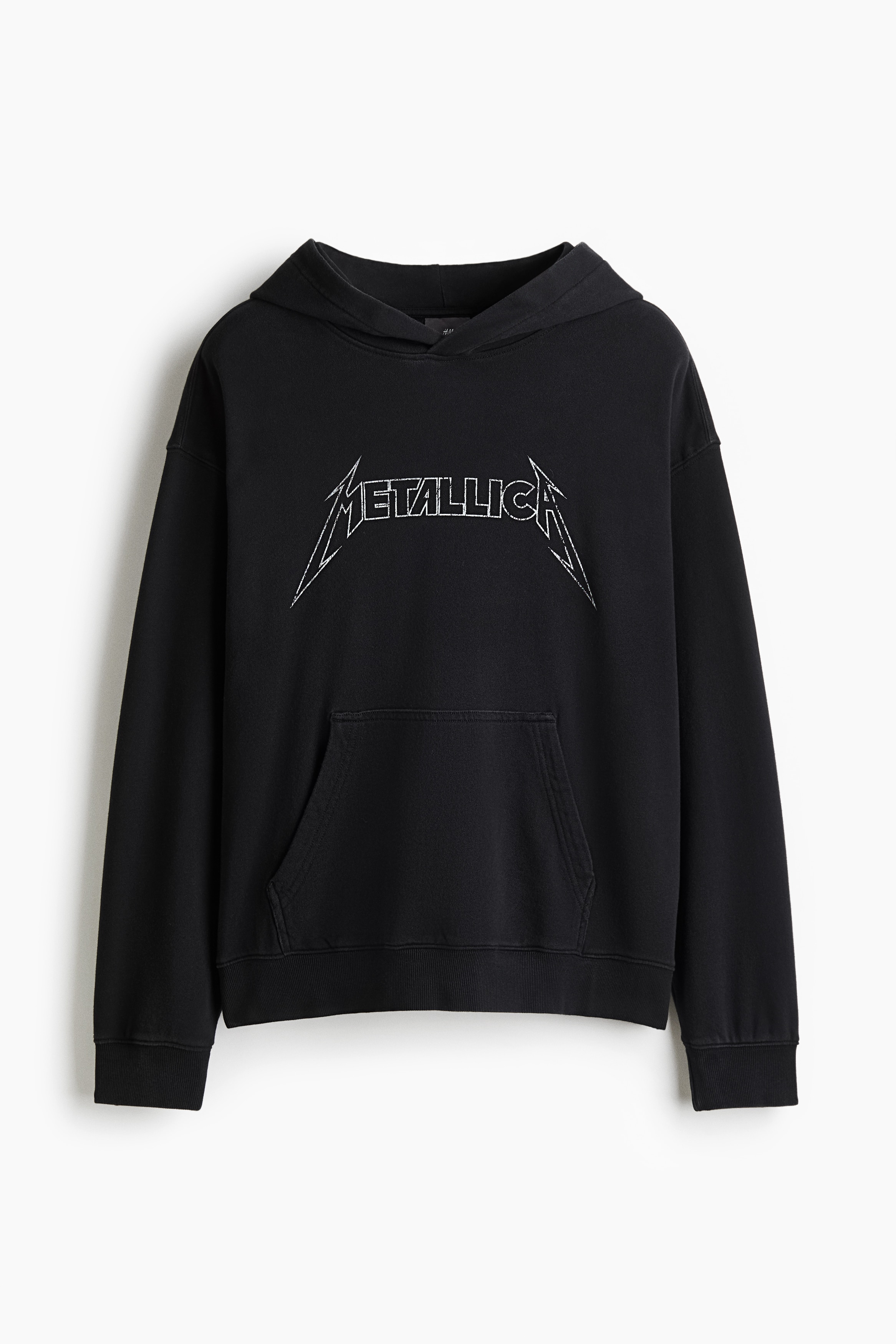 Áo hoodie in hình Loose Fit - Màu đen/Metallica