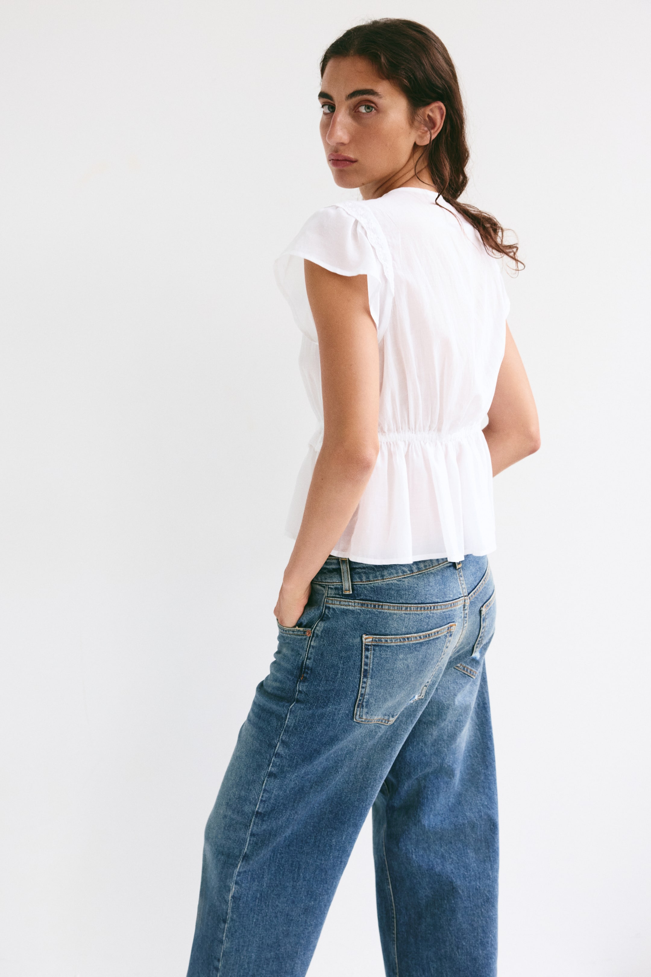 Ruffle-Trimmed Blouse