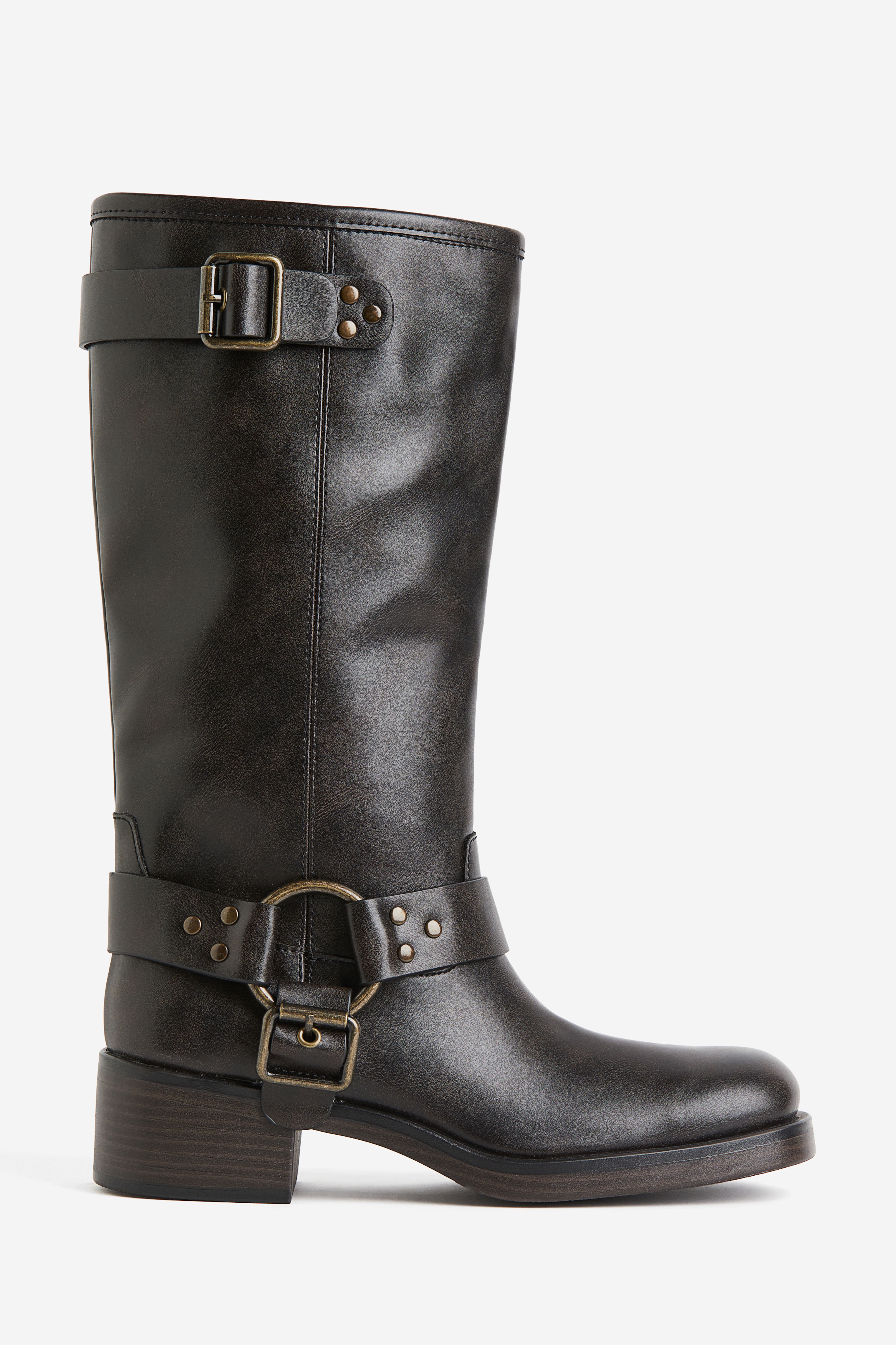 Biker boots brown ladies hotsell