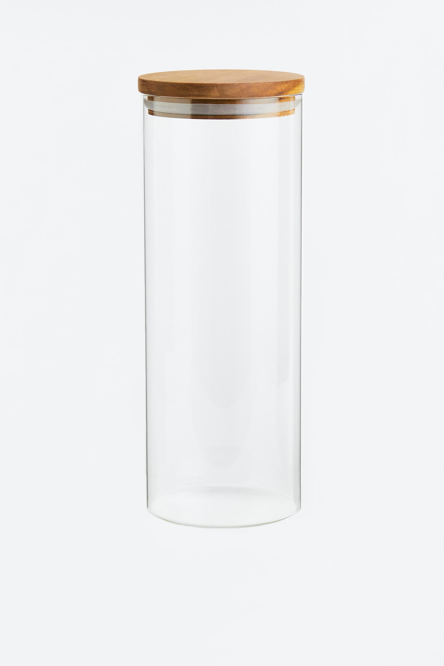 Tall glass jar with lid - Clear glass - 1