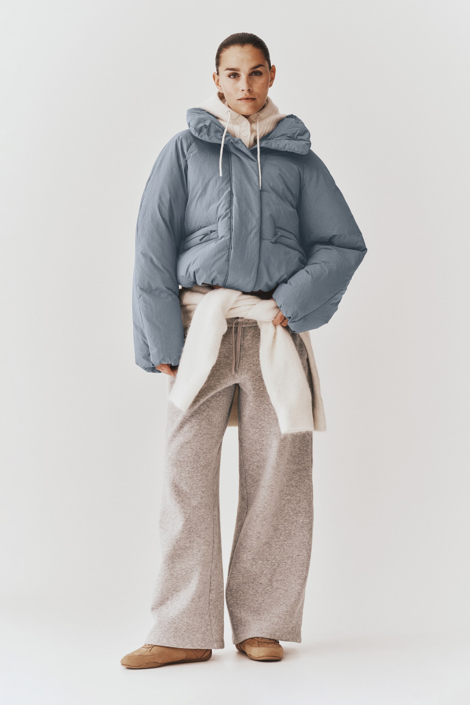 Женская куртка H&M Move Sports Puffer Jacket with ThermoMove™, цвет: Глиняный — фото 3