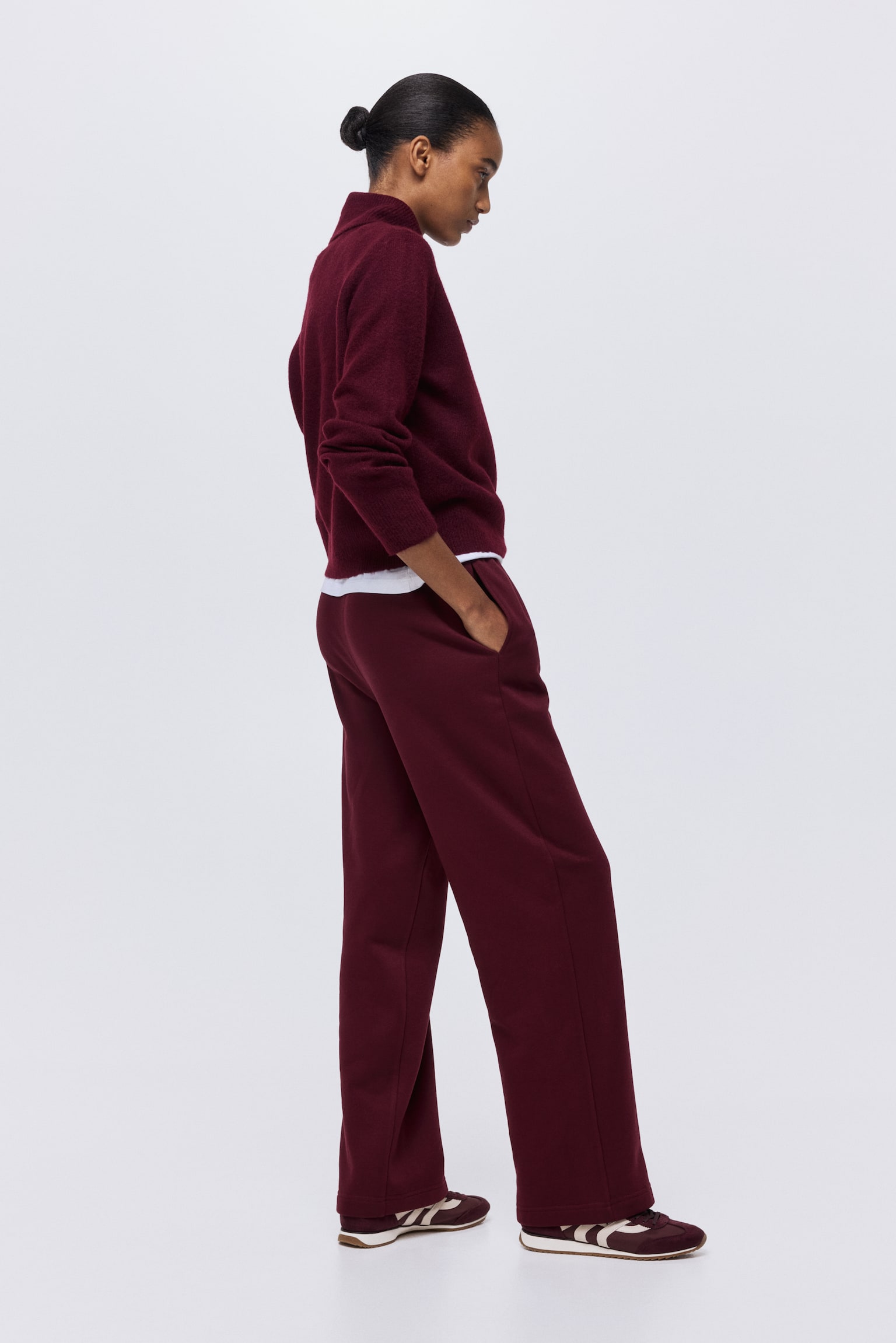 Sweatpants - Burgundy/Light grey marl/Dark brown/Cream/Khaki green/Black/Navy blue/Powder pink - 4