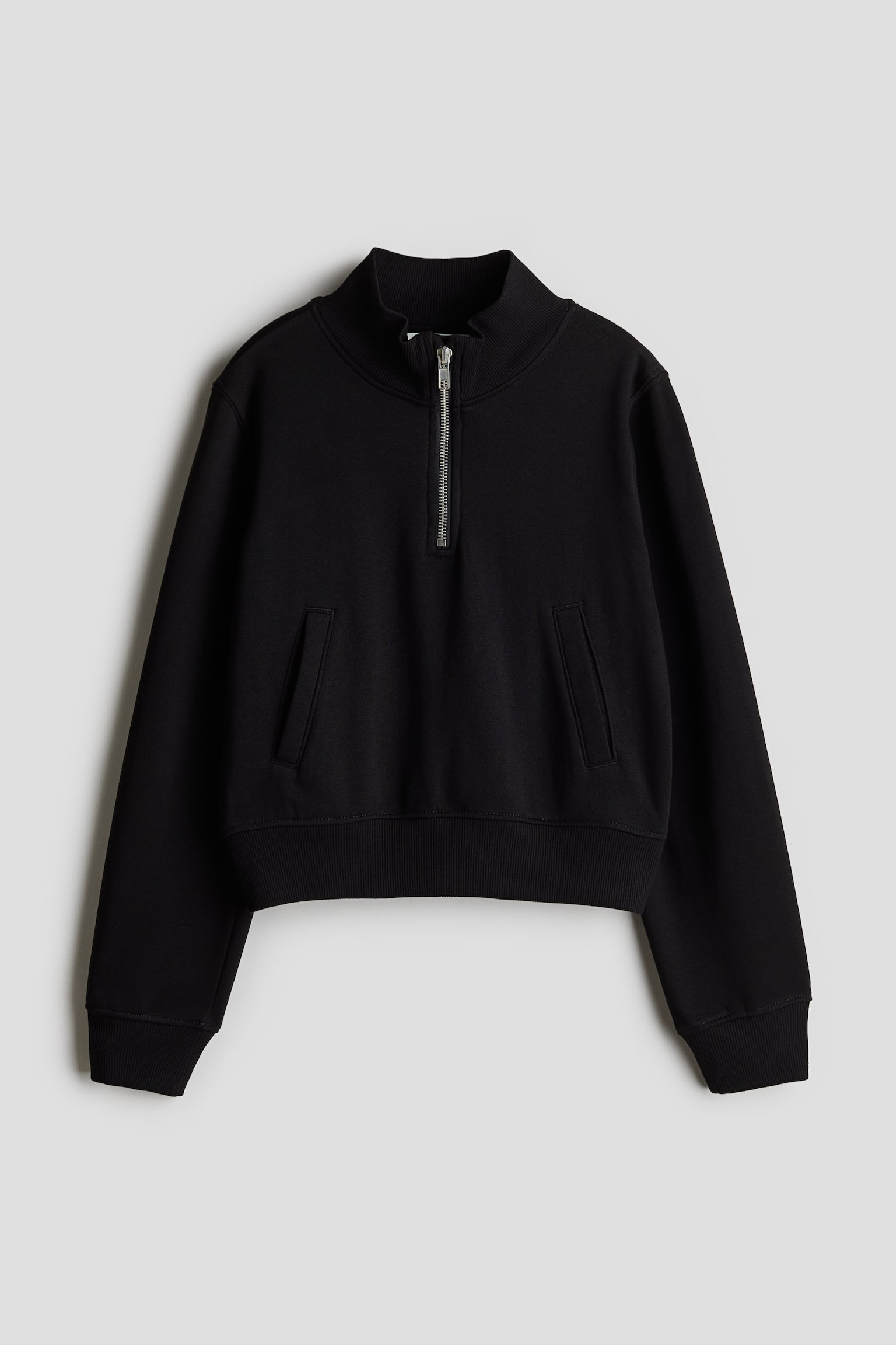 Zip-top sweatshirt - Black/Blue/Grey marl - 1