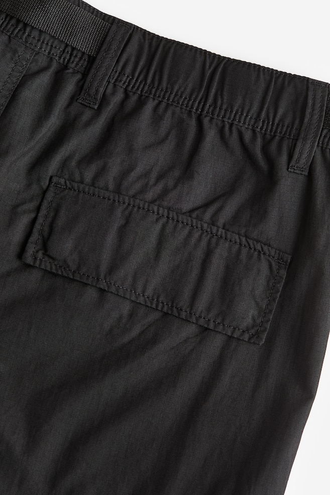 Relaxed Fit Cargo trousers - Black/Dark green - 7