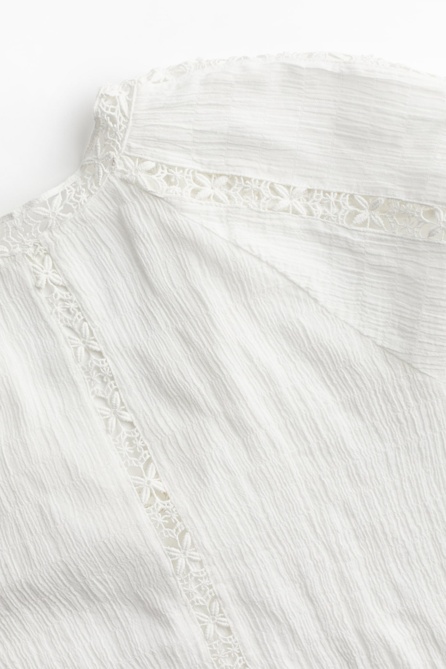 Lace-detail blouse - White - 4