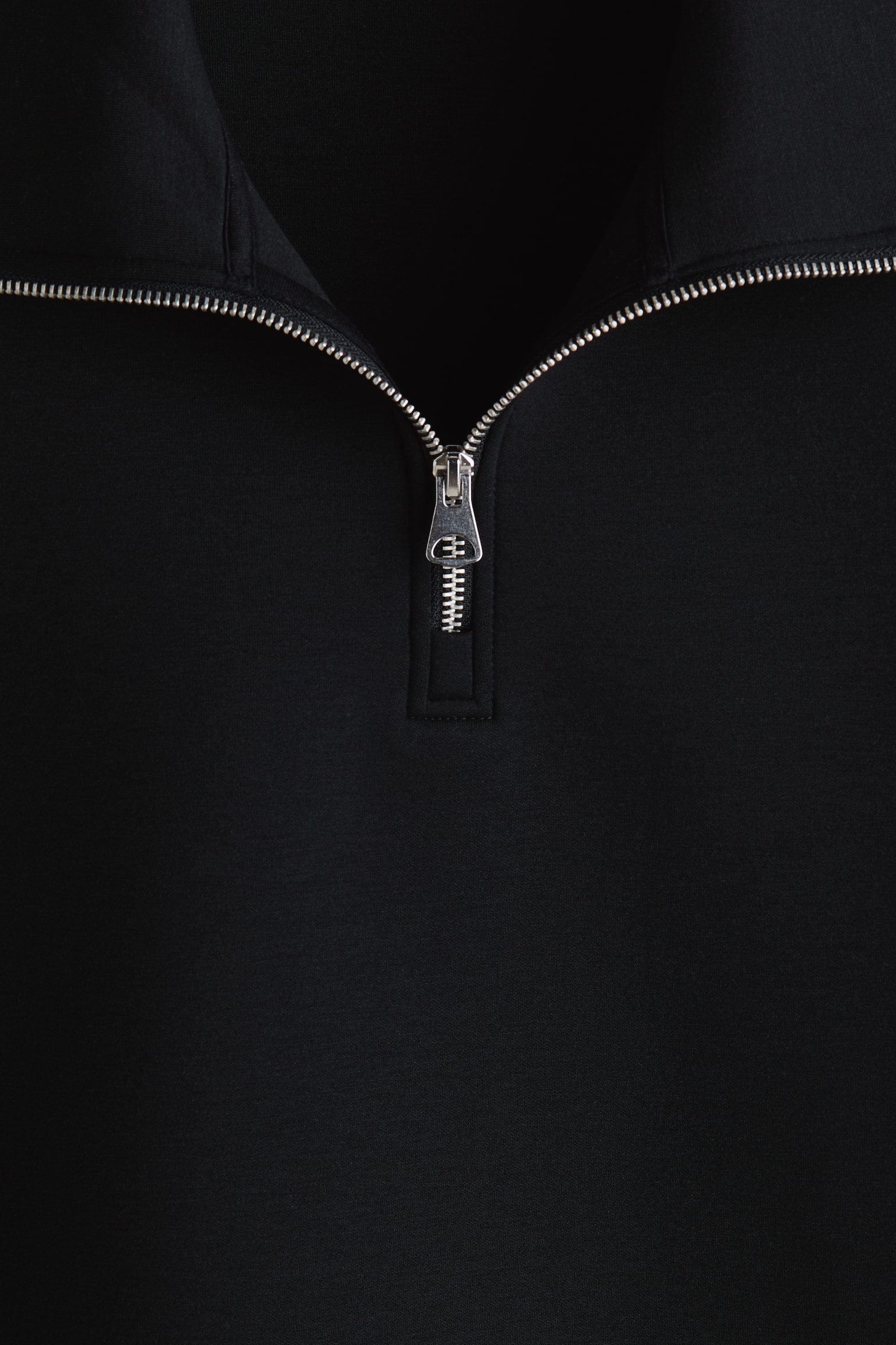 Loose Fit Zip-top scuba sweatshirt - Black/Burgundy - 5