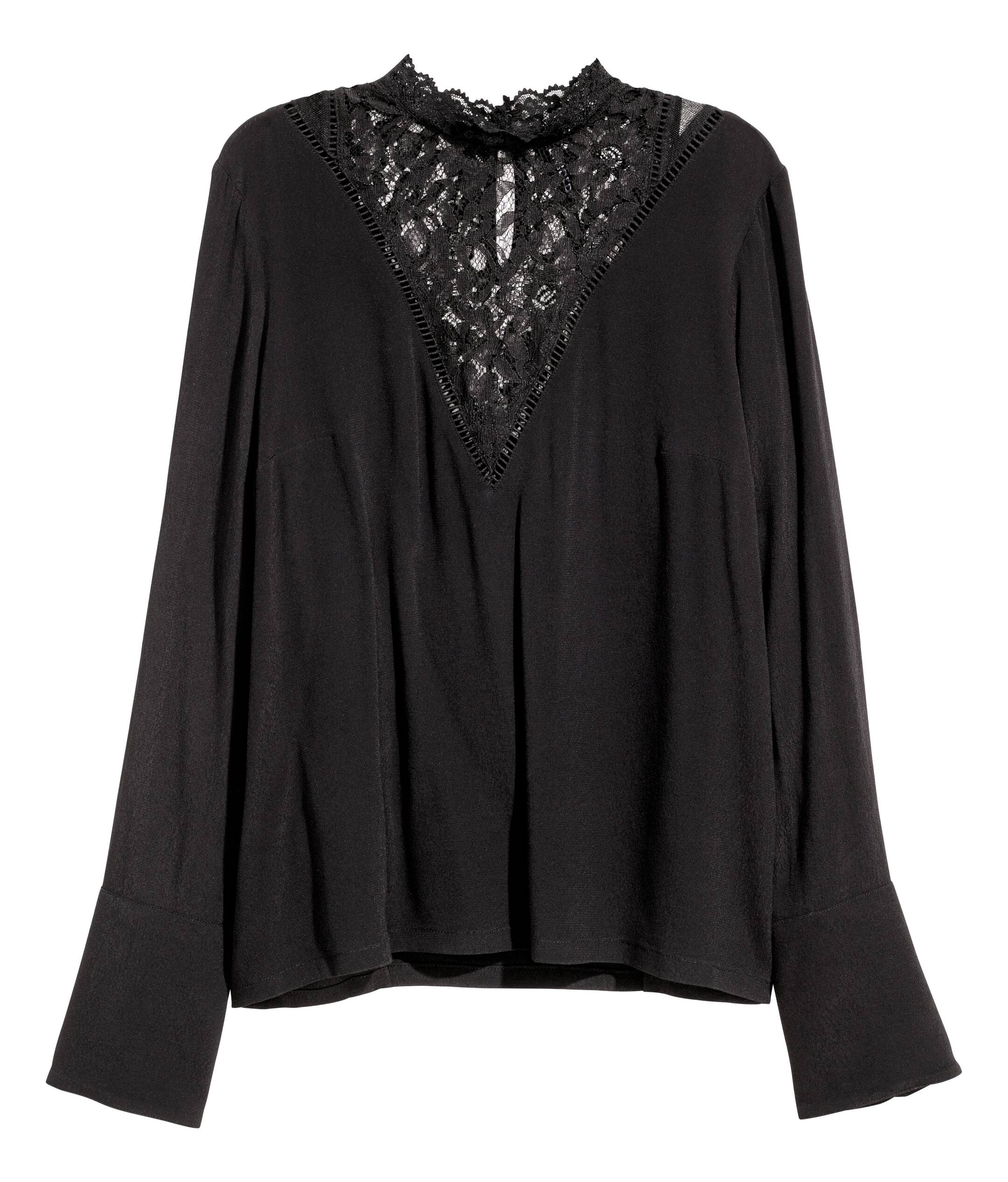 View larger image: Crêpe blouse - Black - Ladies | H&M GB 1