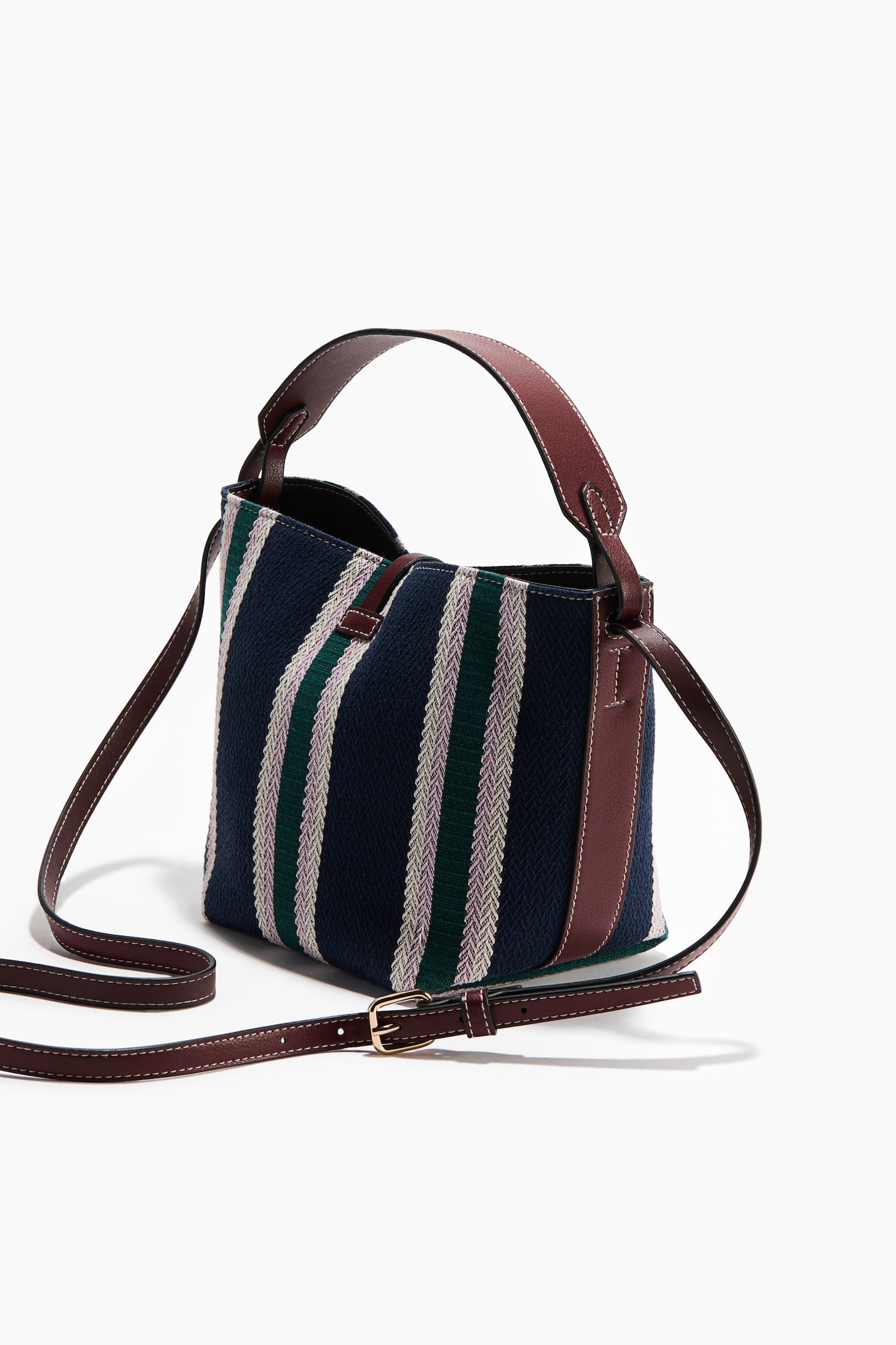 Bucket bag - Navy blue/Striped - 3