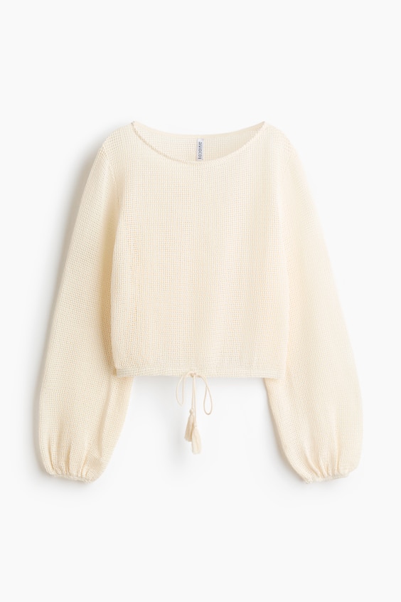 Женские топы H&M Drawstring-Detail Mesh Top