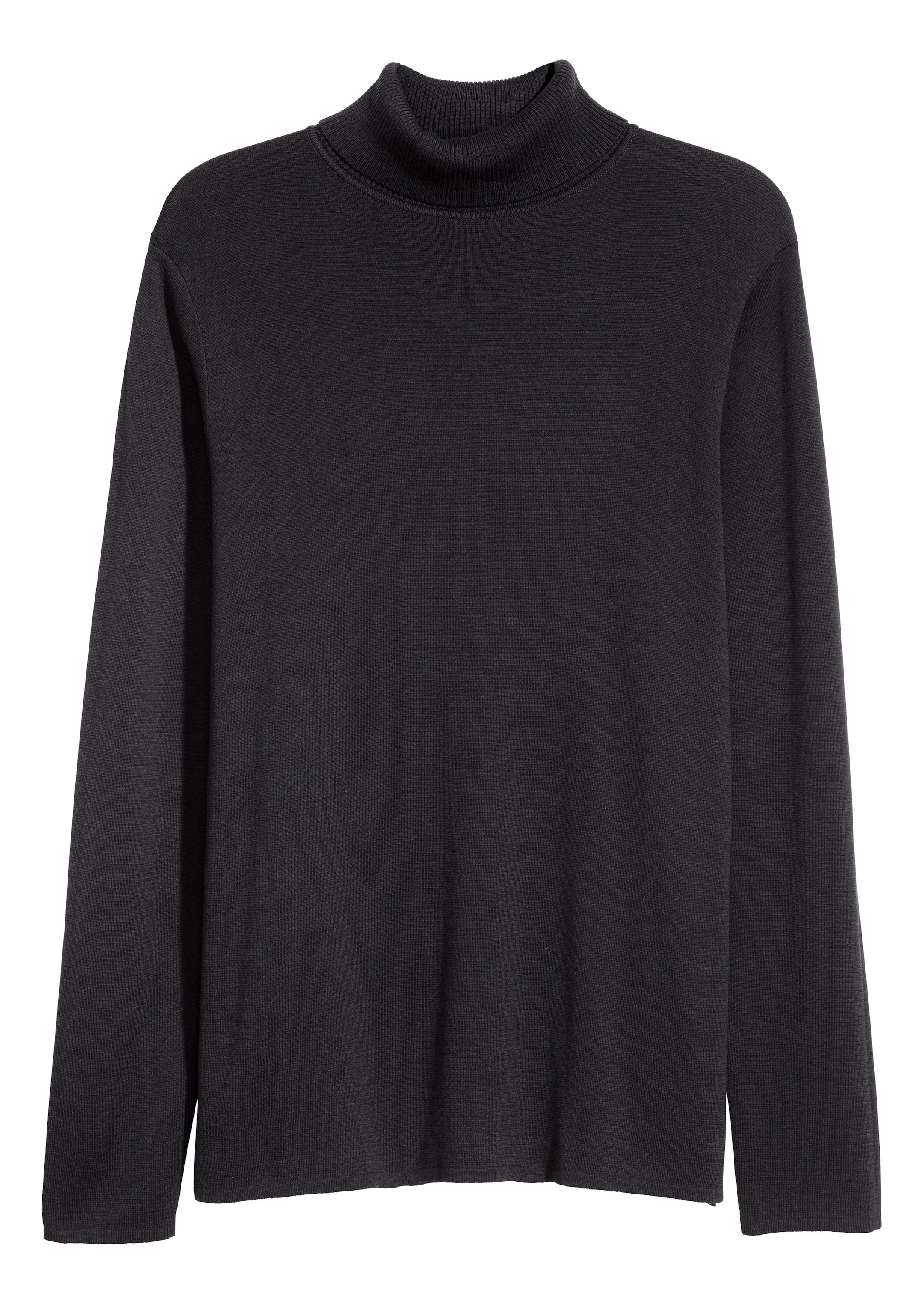 View larger image: Cotton-blend polo-neck jumper - Dark blue - Men | H&M GB 1