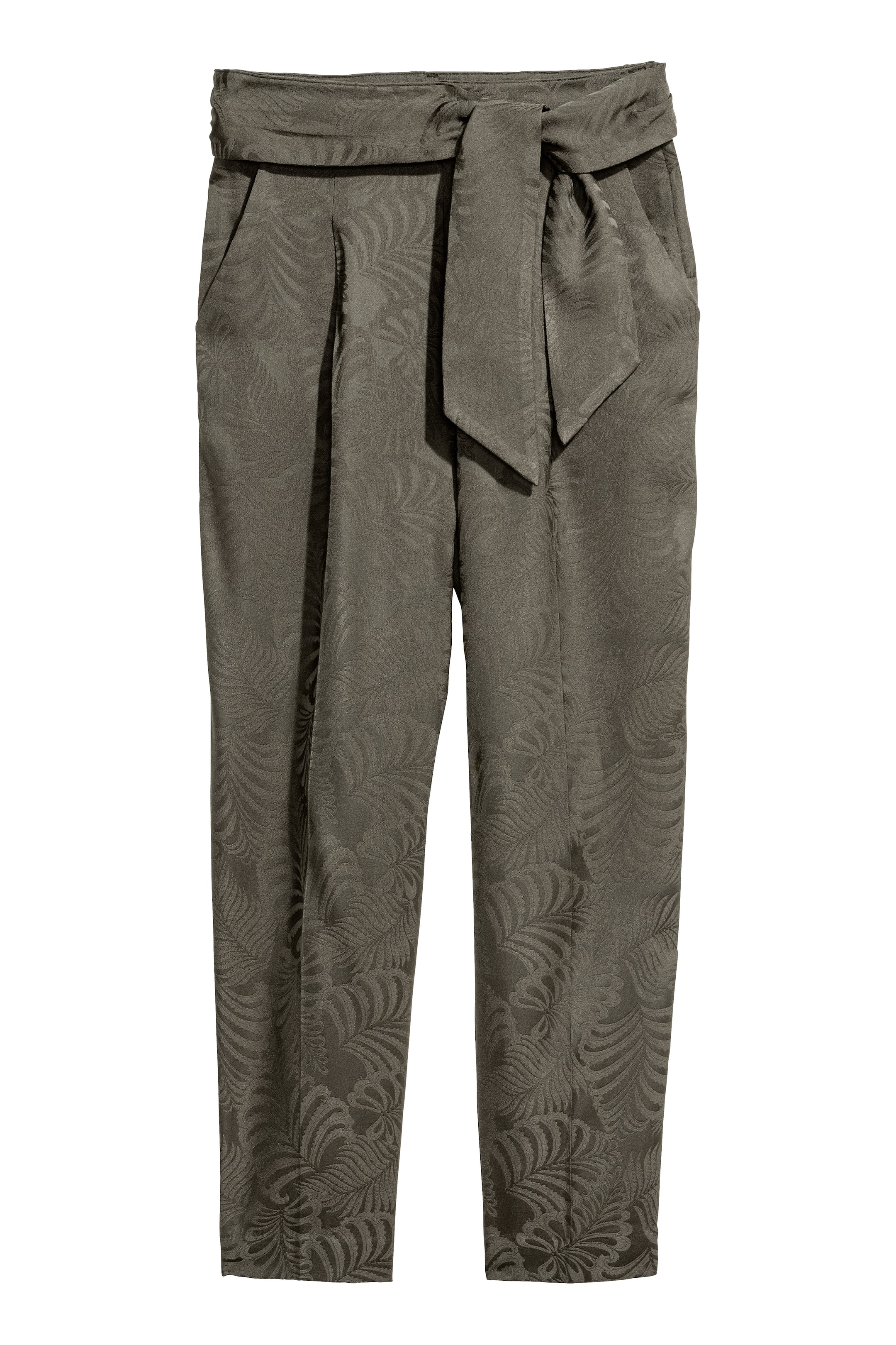Agrandir l'image: Pantalon de longueur cheville - Vert kaki foncé - FEMME | H&M FR 1