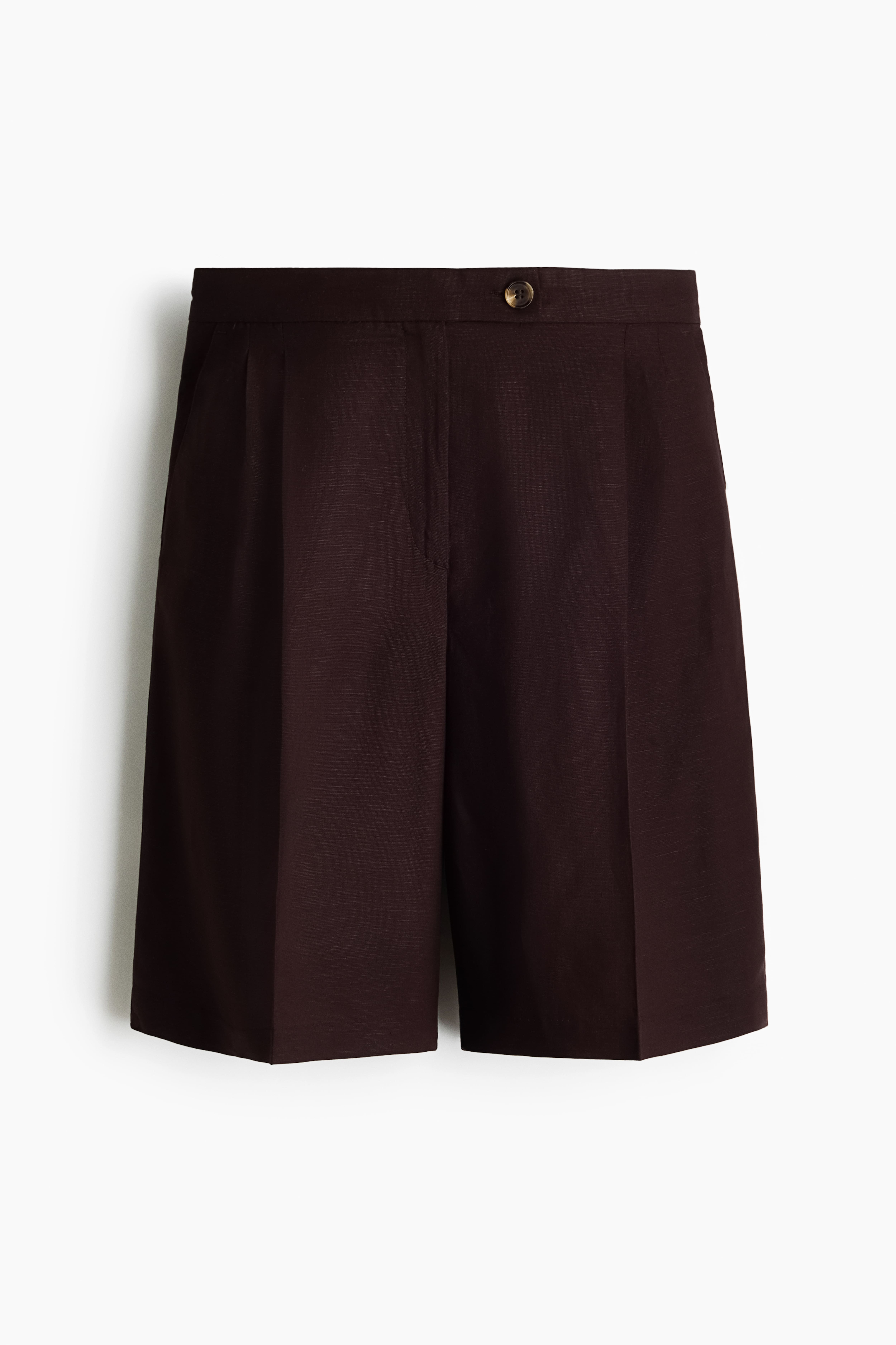 Linen-Blend Bermuda Shorts