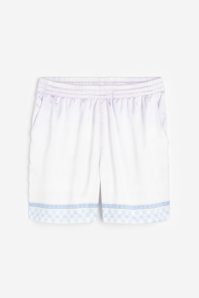 Shorts in satin Relaxed Fit - Bianco - 2