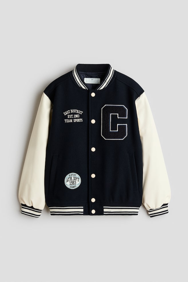 Teddy avec applications - Bleu marine/C/Noir/C - 1