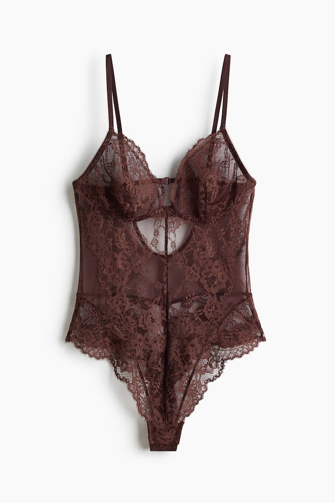 Lace body - Dark brown - 1