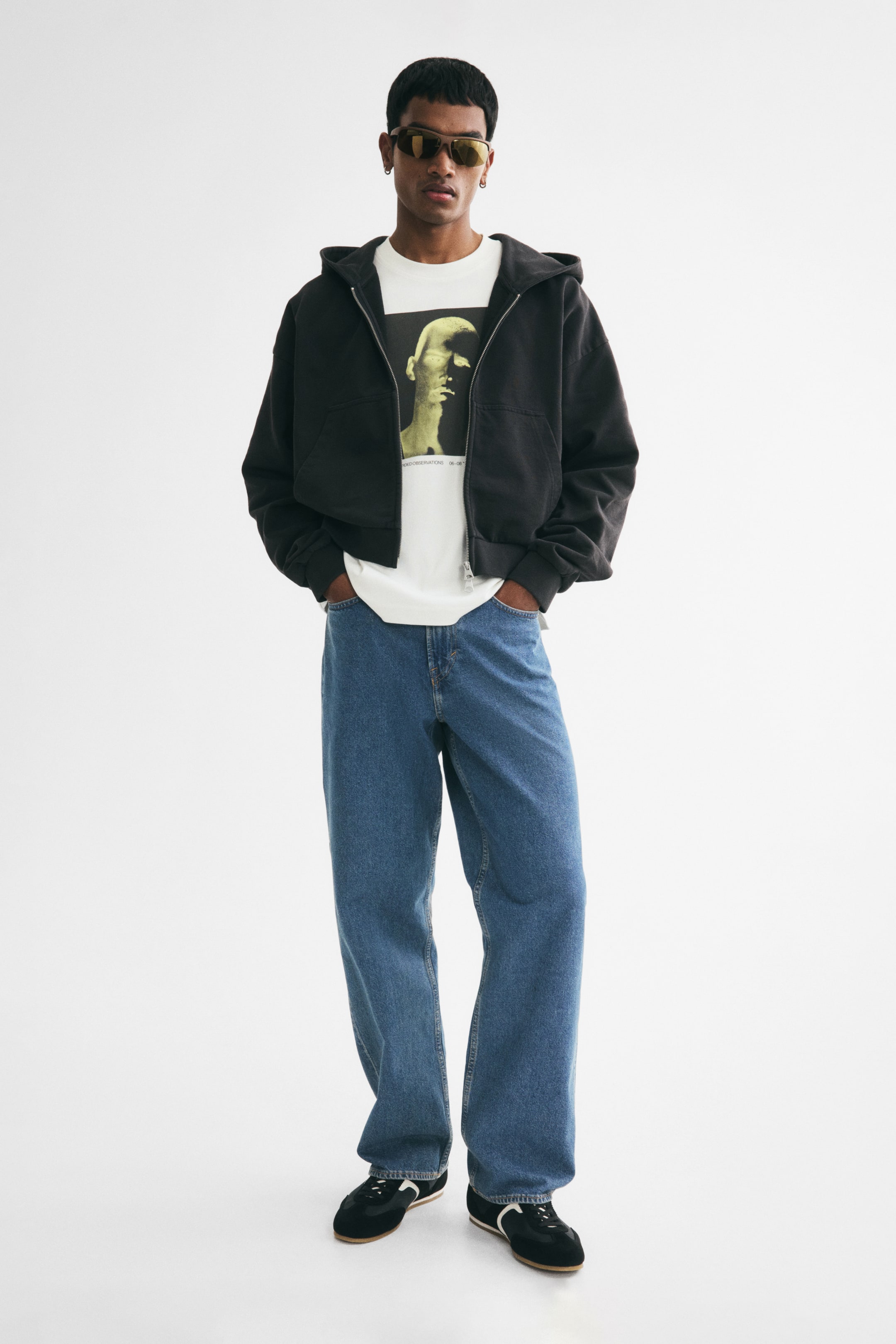 Мужские футболки H&M Boxy Relaxed-Fit Printed Cotton T-Shirt — фото 5