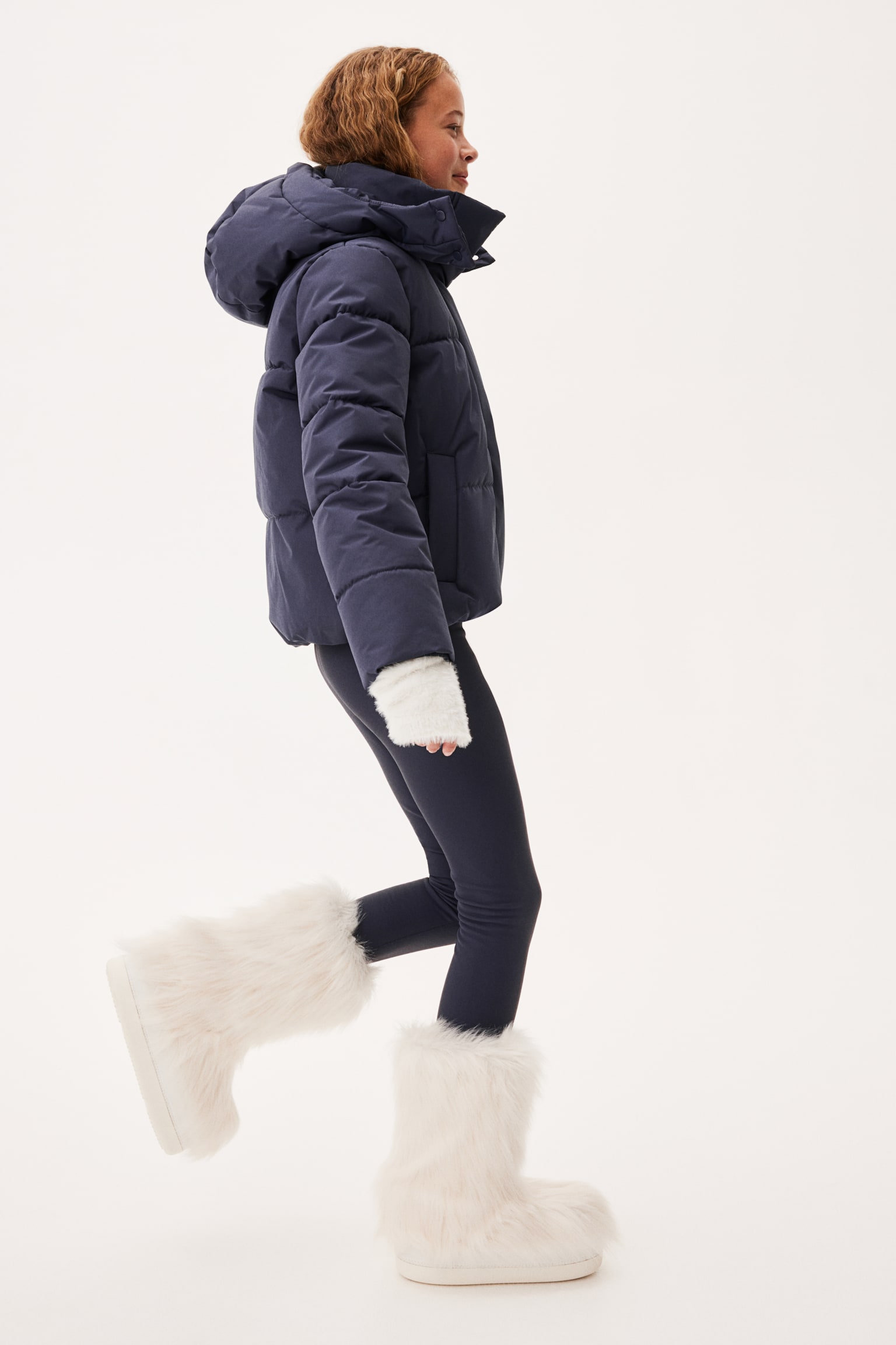 Sports puffer jacket in ThermoMove™ - Dark blue/White - 3