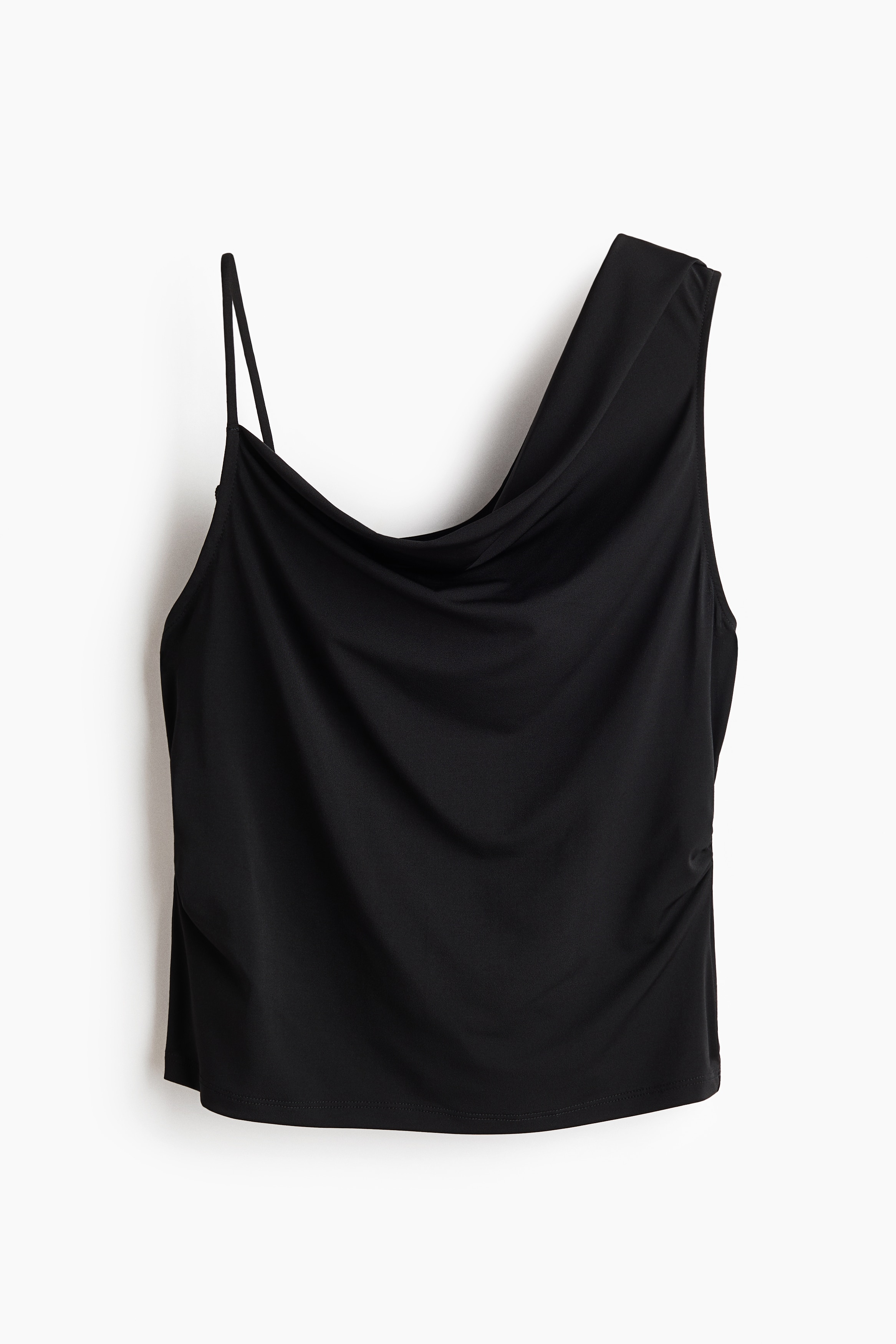 Asymmetrisches Shirt mit Drapierung
