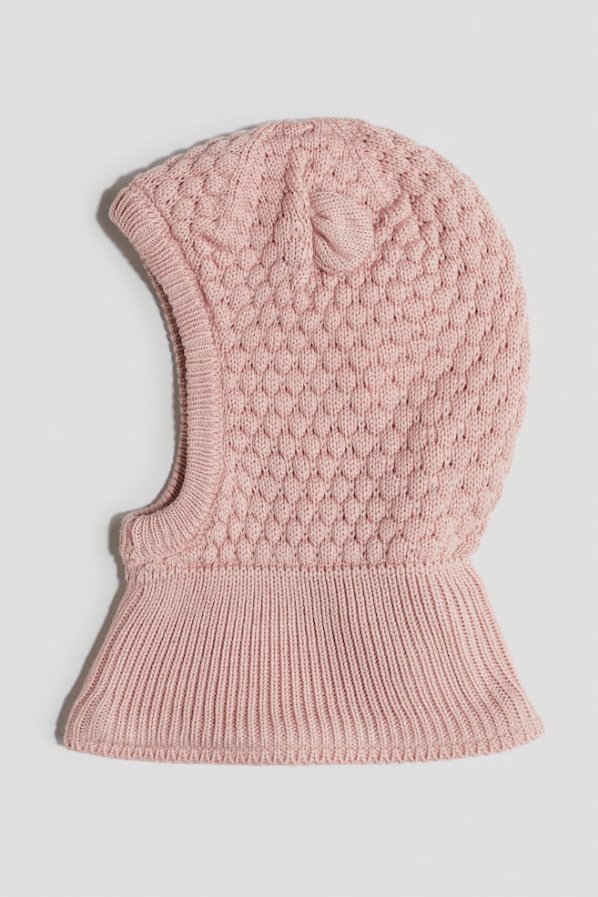 Fleece-lined balaclava - Light pink/Dark beige/Dark grey/White - 1