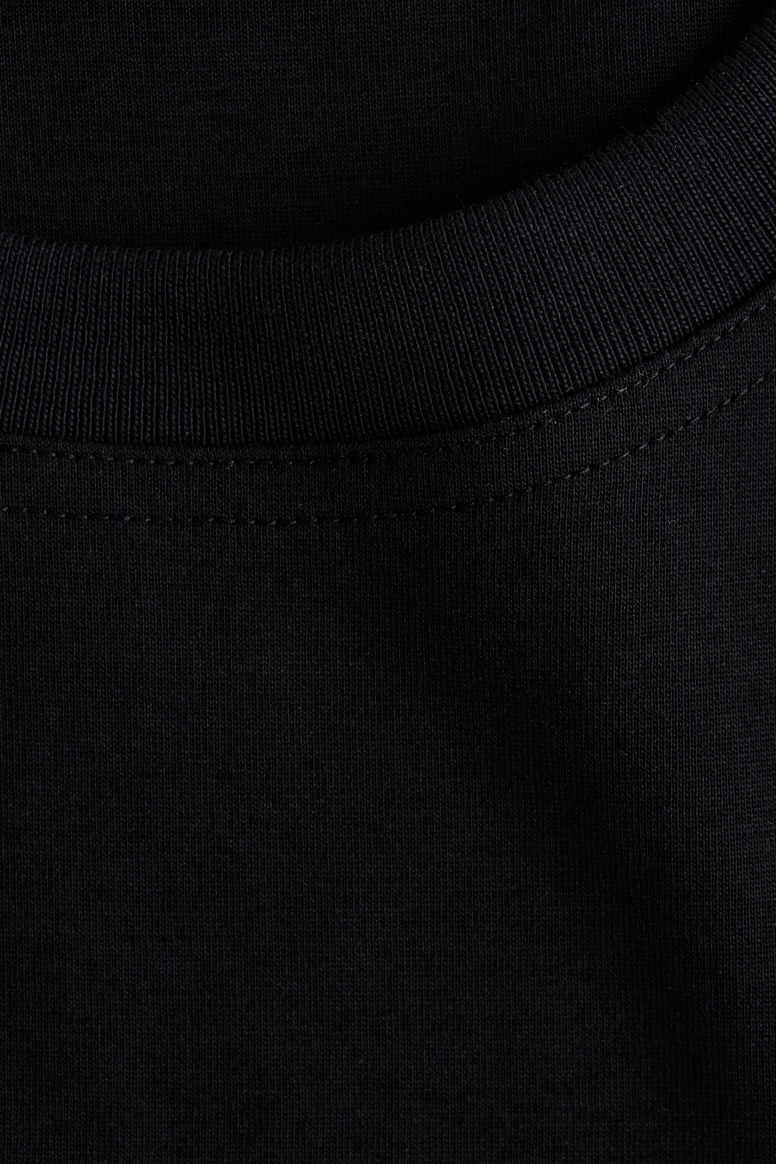 Женский топ H&M Cotton Interlock Top, цвет: Чёрный — фото 2