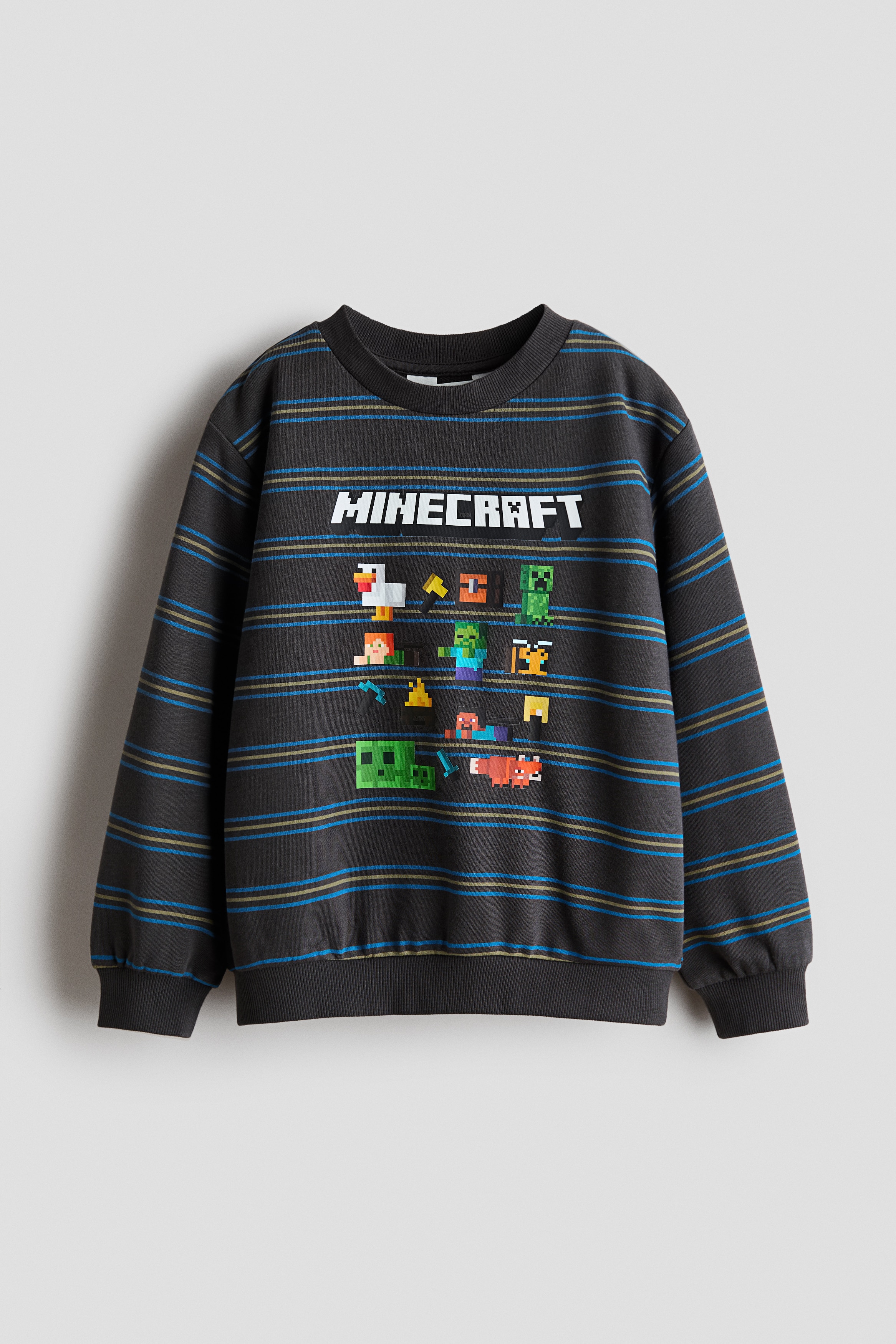 プリントデザインスウェットシャツ - ダークグレー/Minecraft/Green/Minecraft/ホワイト/Minecraft/ブルー/スヌーピー