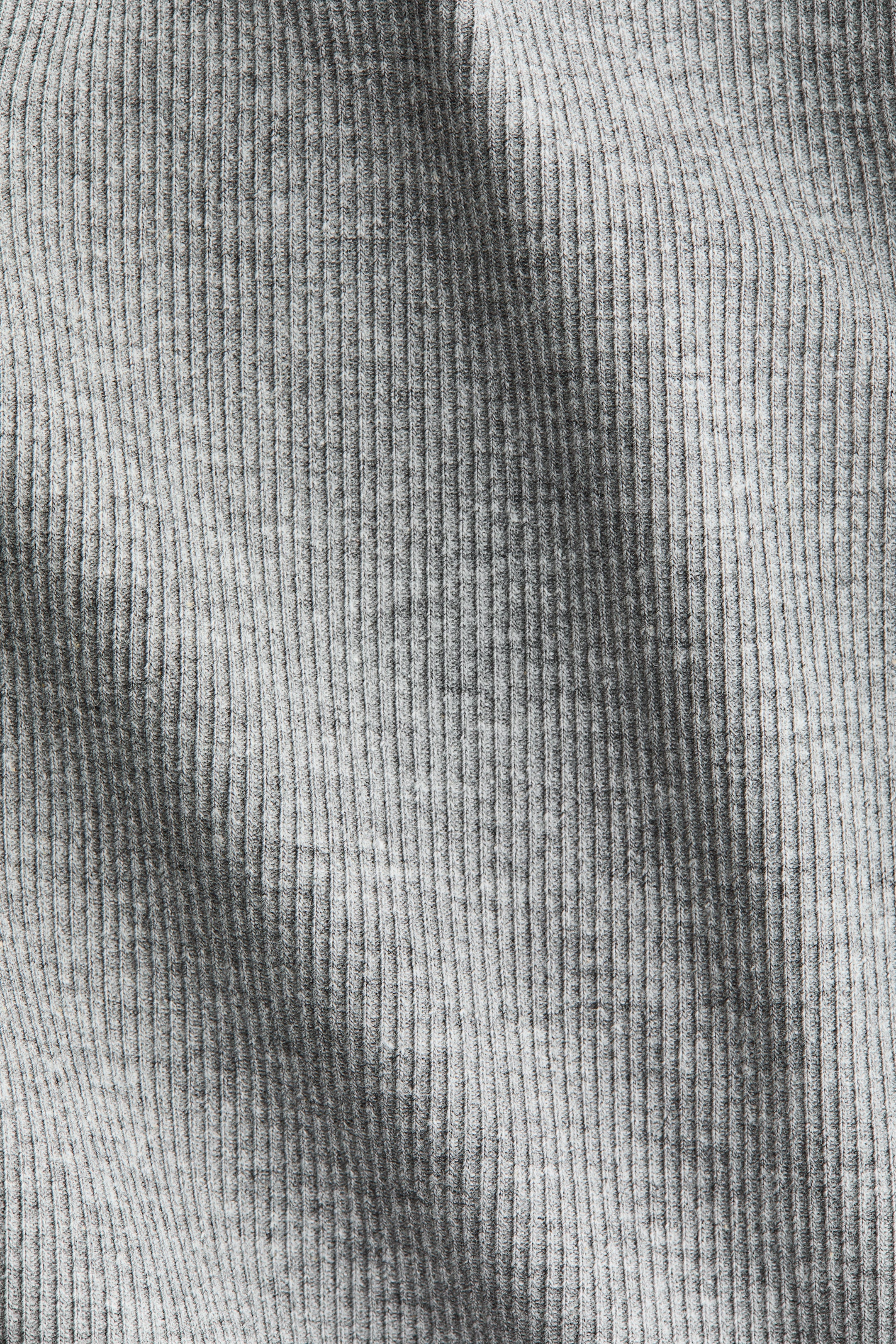 View larger image: Ribbed Cotton-Blend Top - Gray melange - Ladies | H&M US 2