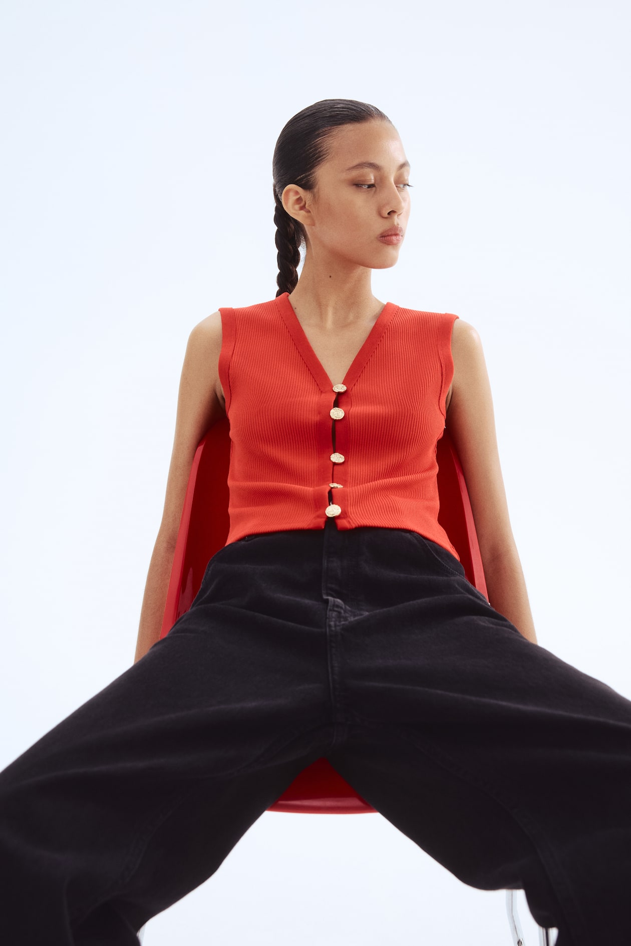 Rib-Knit Vest