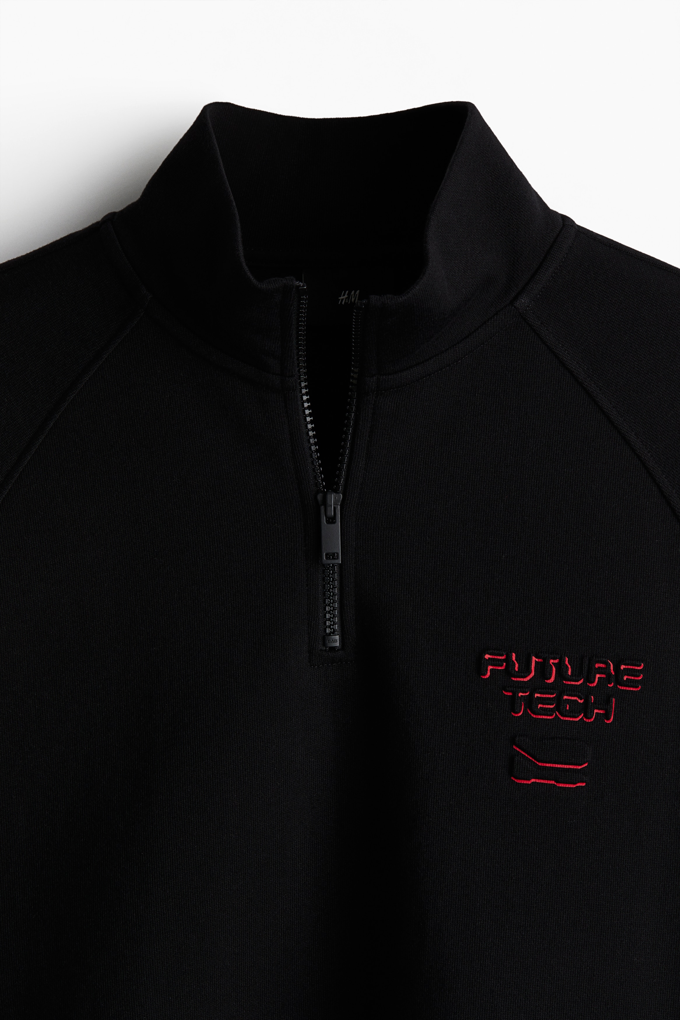 ルーズフィット ハーフジップスウェットトップス - ダークグレー - Men