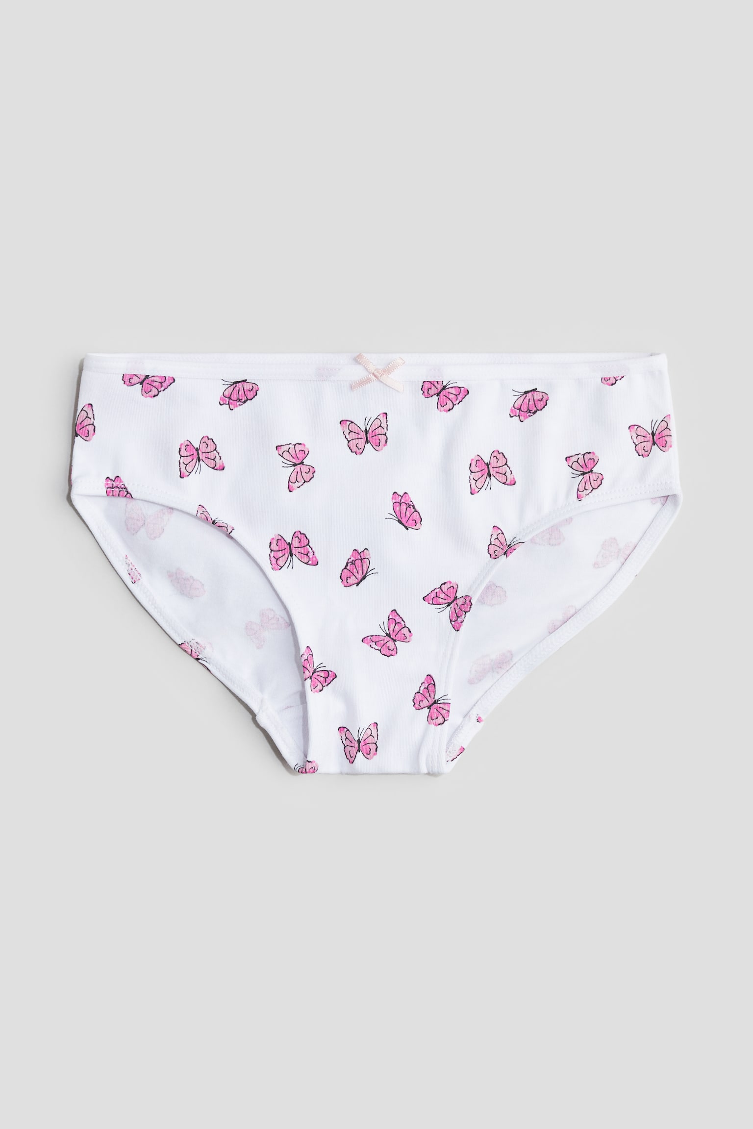 5-pack Cotton Briefs - White/Butterflies/Light pink/Hearts/Light purple/Unicorns/Light pink/Unicorns - 2