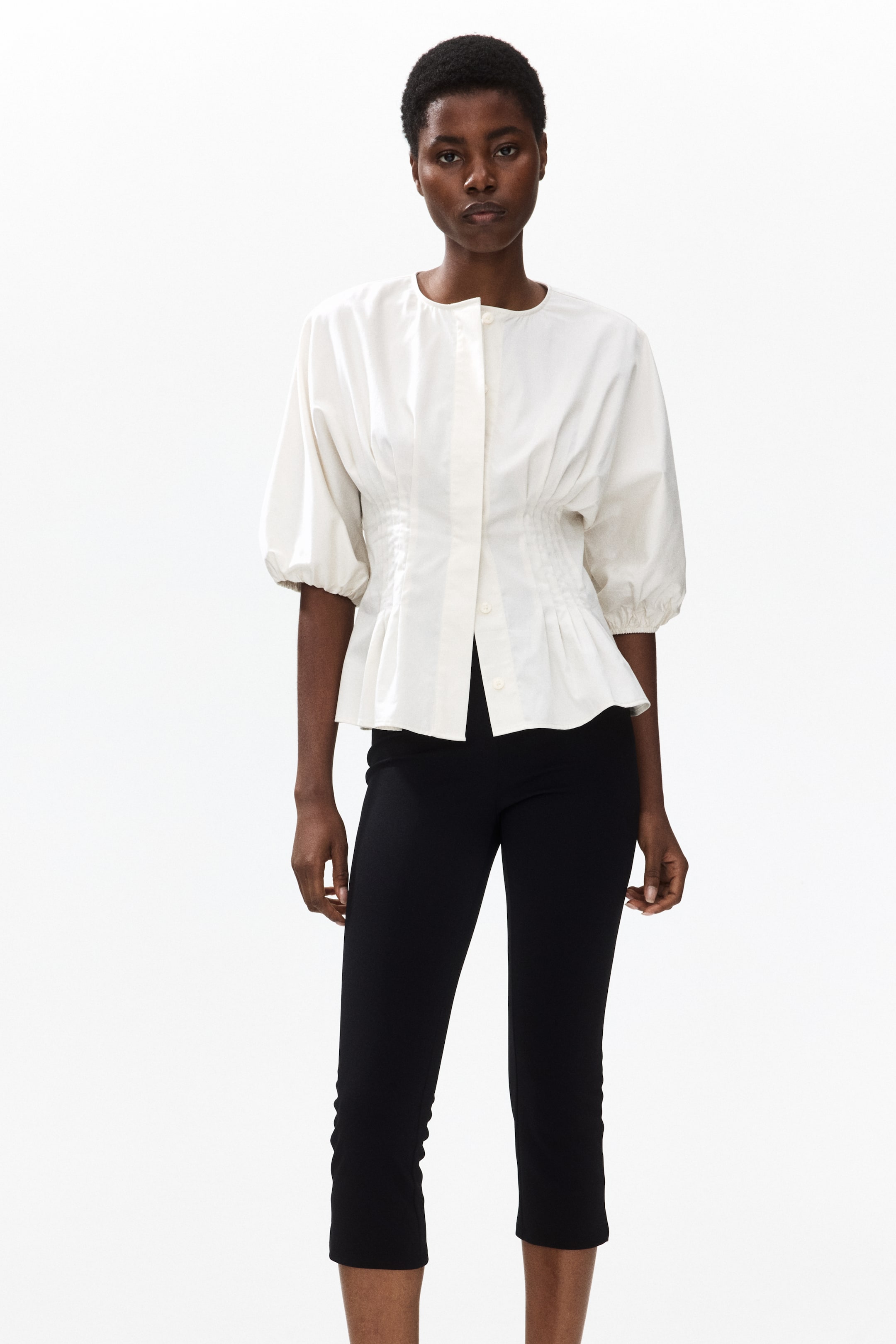 이미지 확대 보기: 카프리 레깅스 - 블랙 - 여성 | H&M KR 1