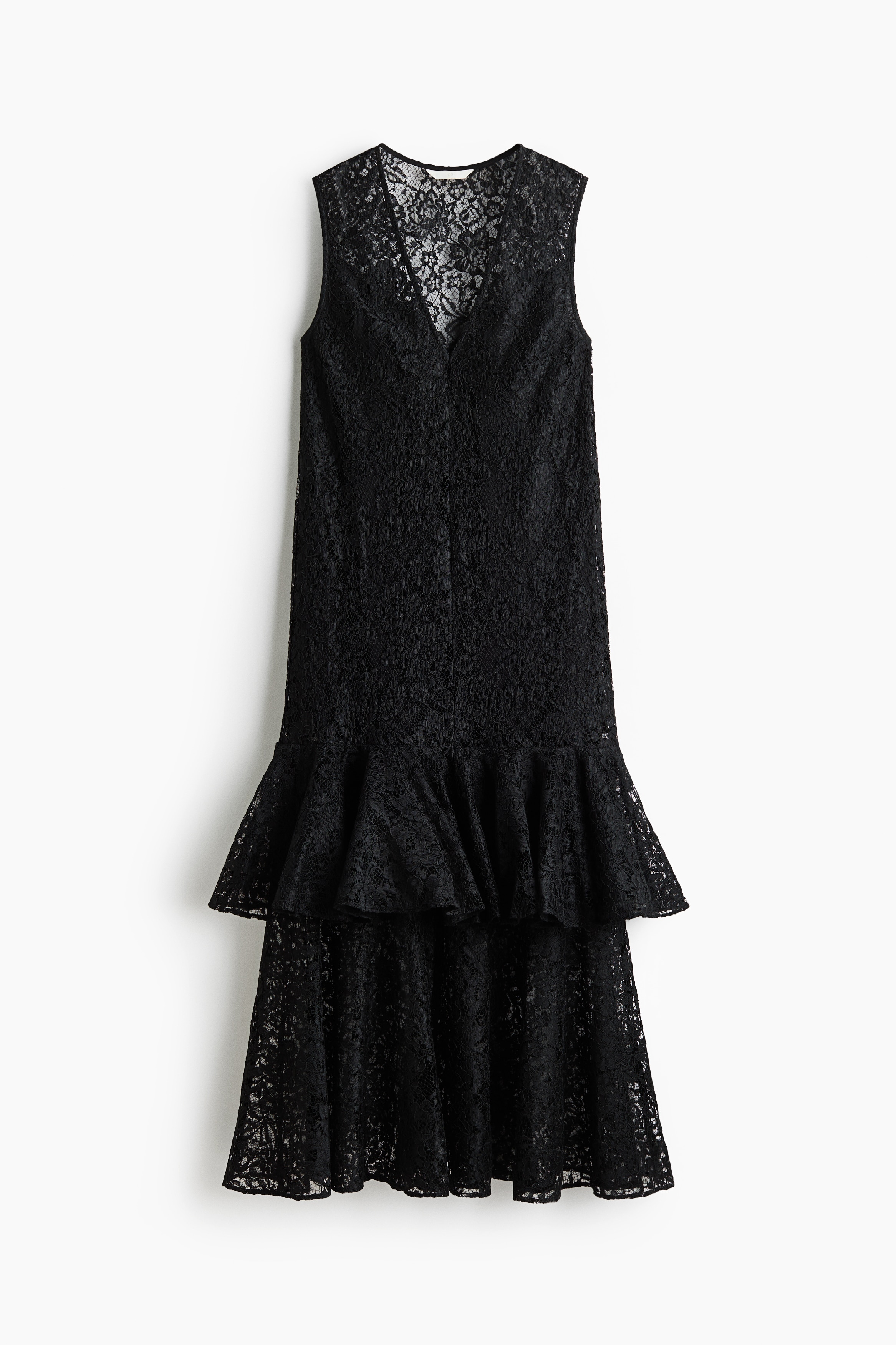 Flounced lace dress