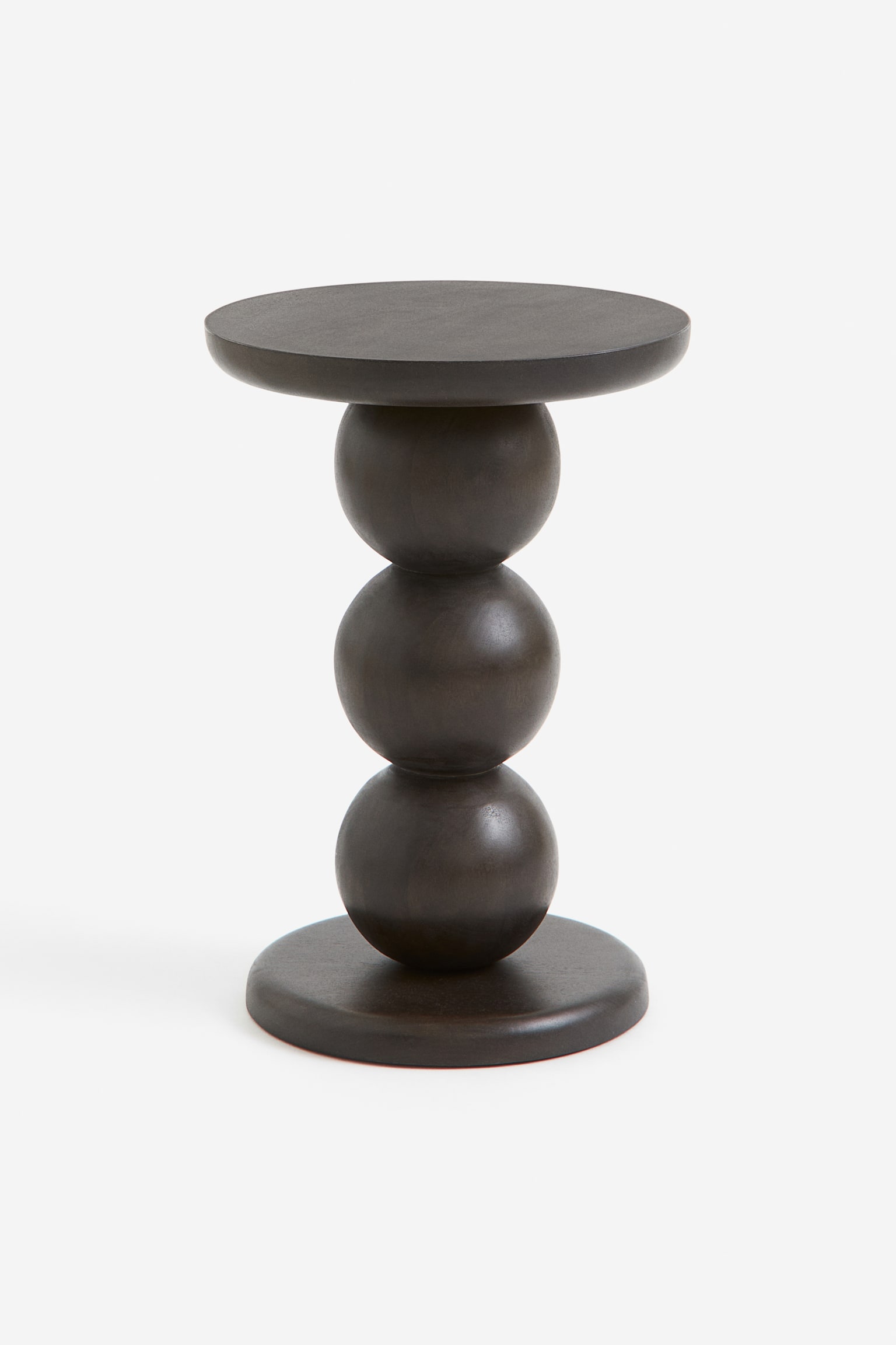 Mango wood side table - Dark brown - 1