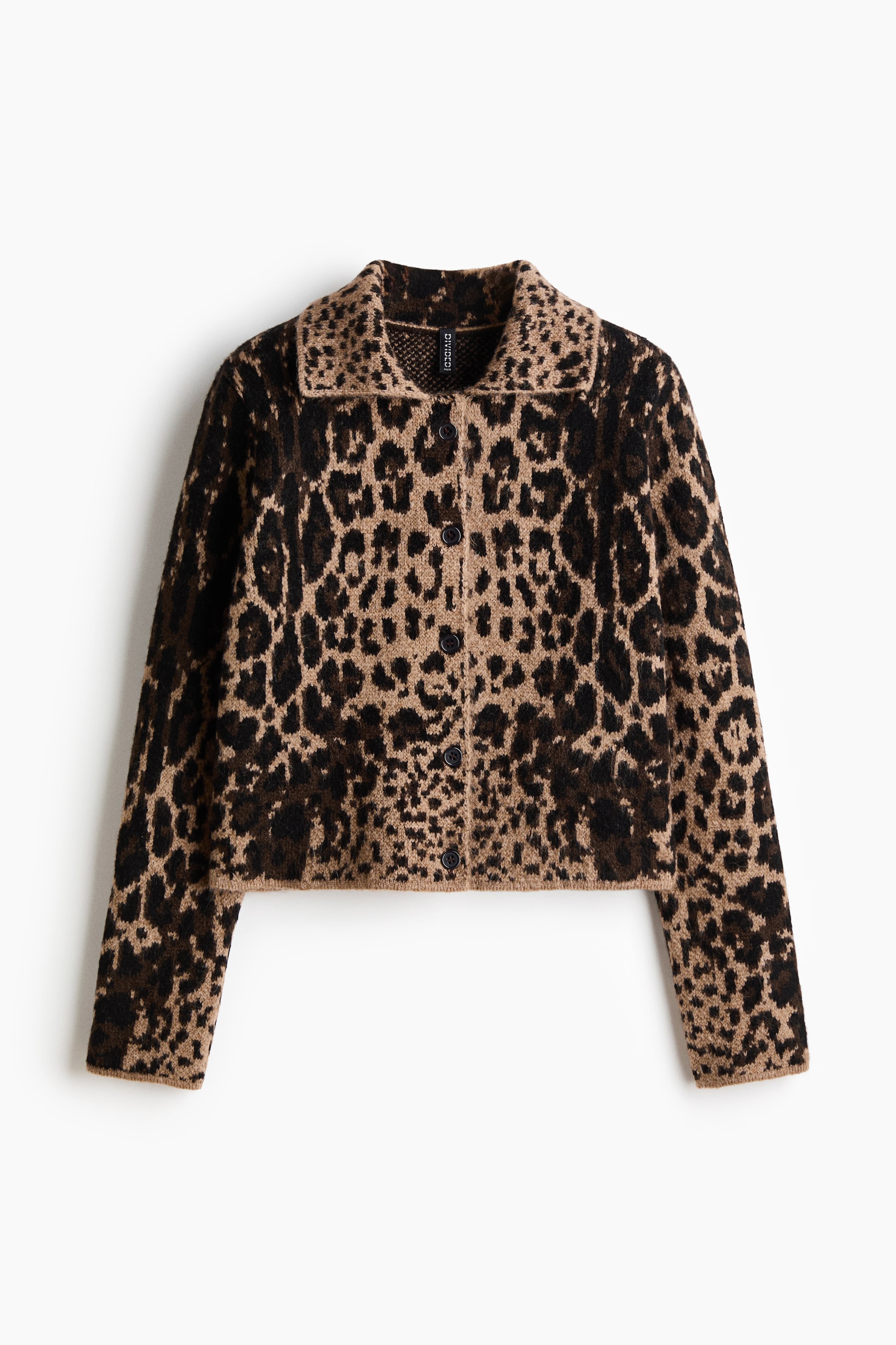 Büyük resmi görüntüle: Yakalı Hırka - Bej/Leopar desenli - KADIN | H&M TR 6