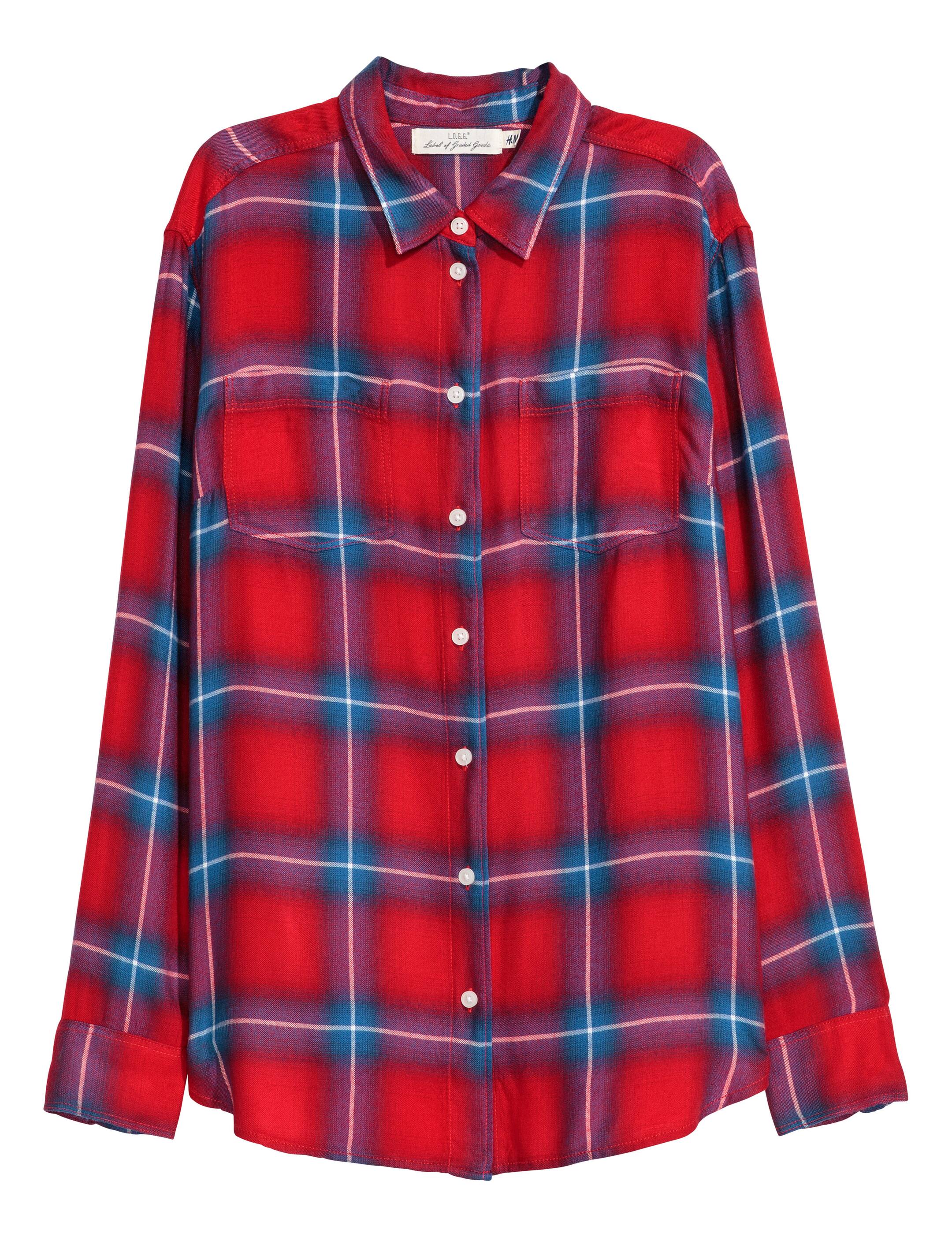 Flannel shirt Red Ladies H&M IE